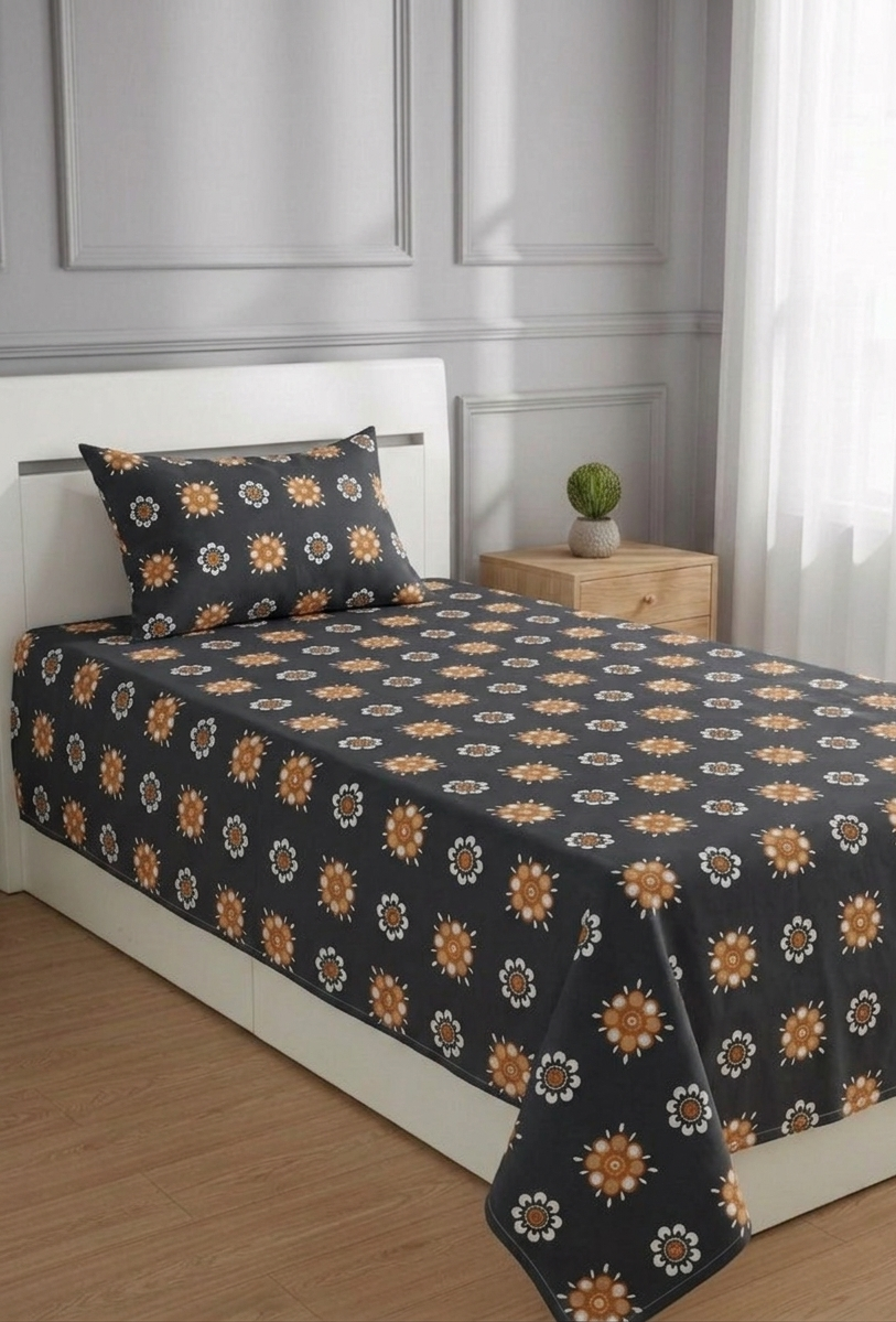 100% Pure Cotton Luxury Single Bedsheet – Soft, Breathable & Premium Quality