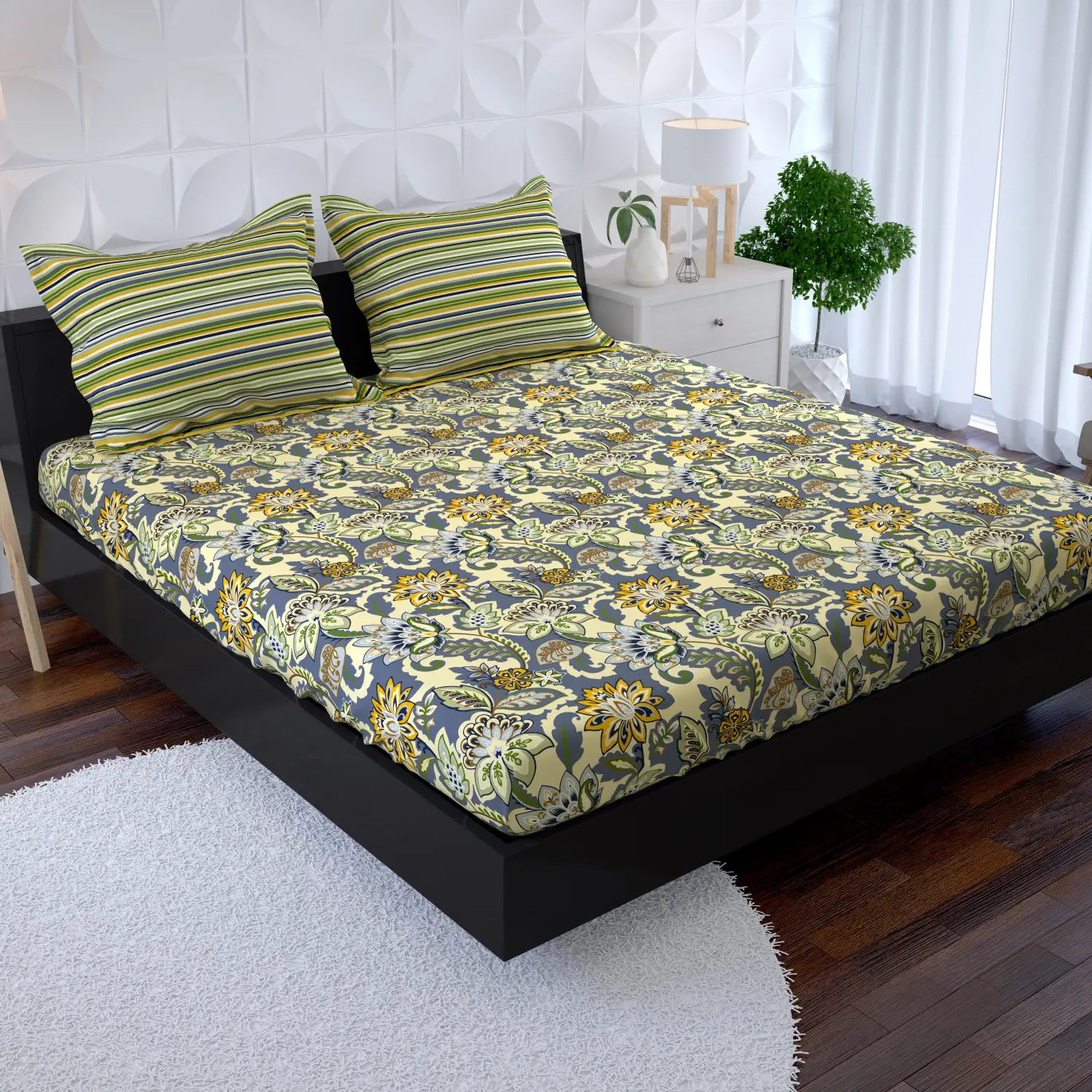 BAMBOO WEAVE SATEEN Bed Sheet Set