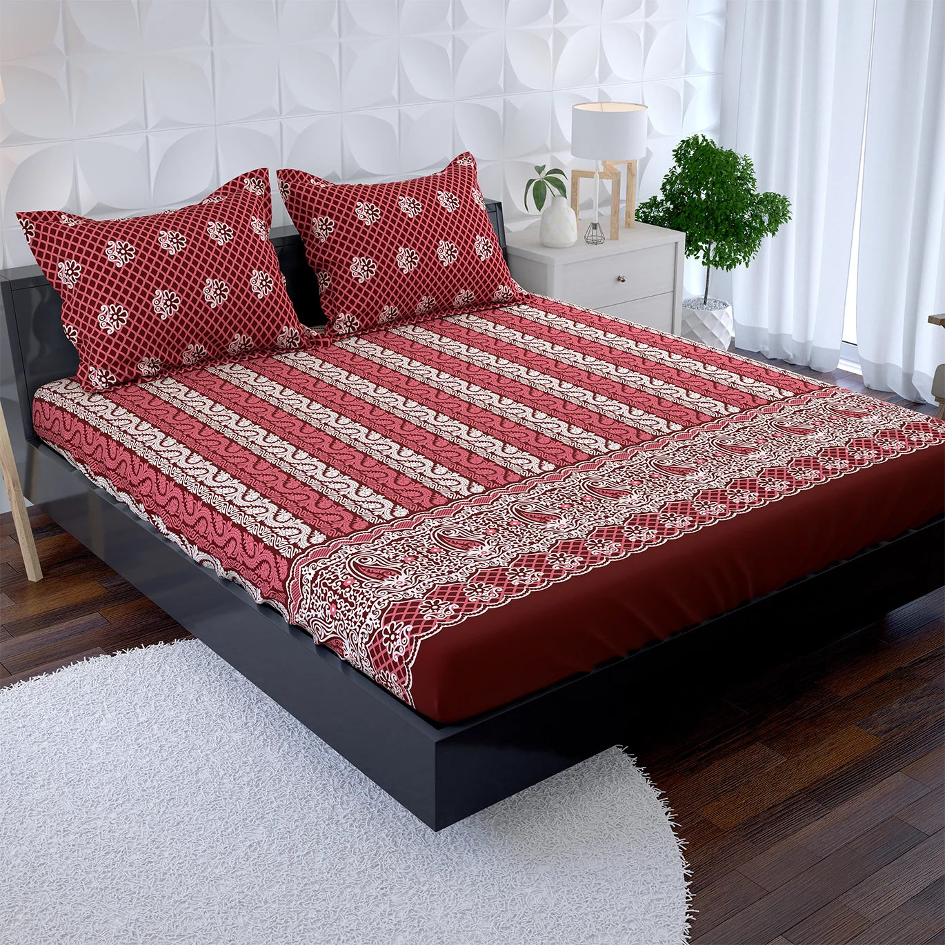 BAMBOO WEAVE SATEEN Bed Sheet Set