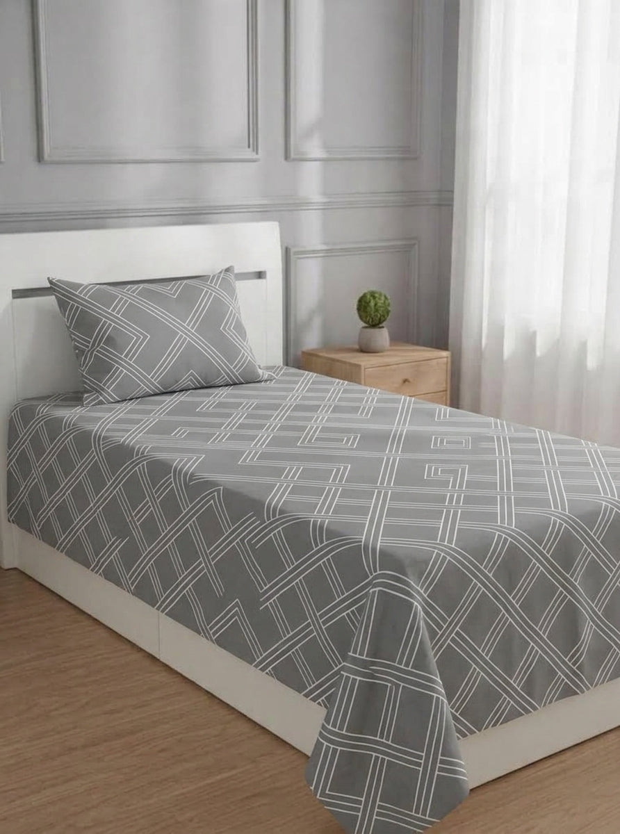 100% Pure Cotton Luxury Single Bedsheet – Soft, Breathable & Premium Quality