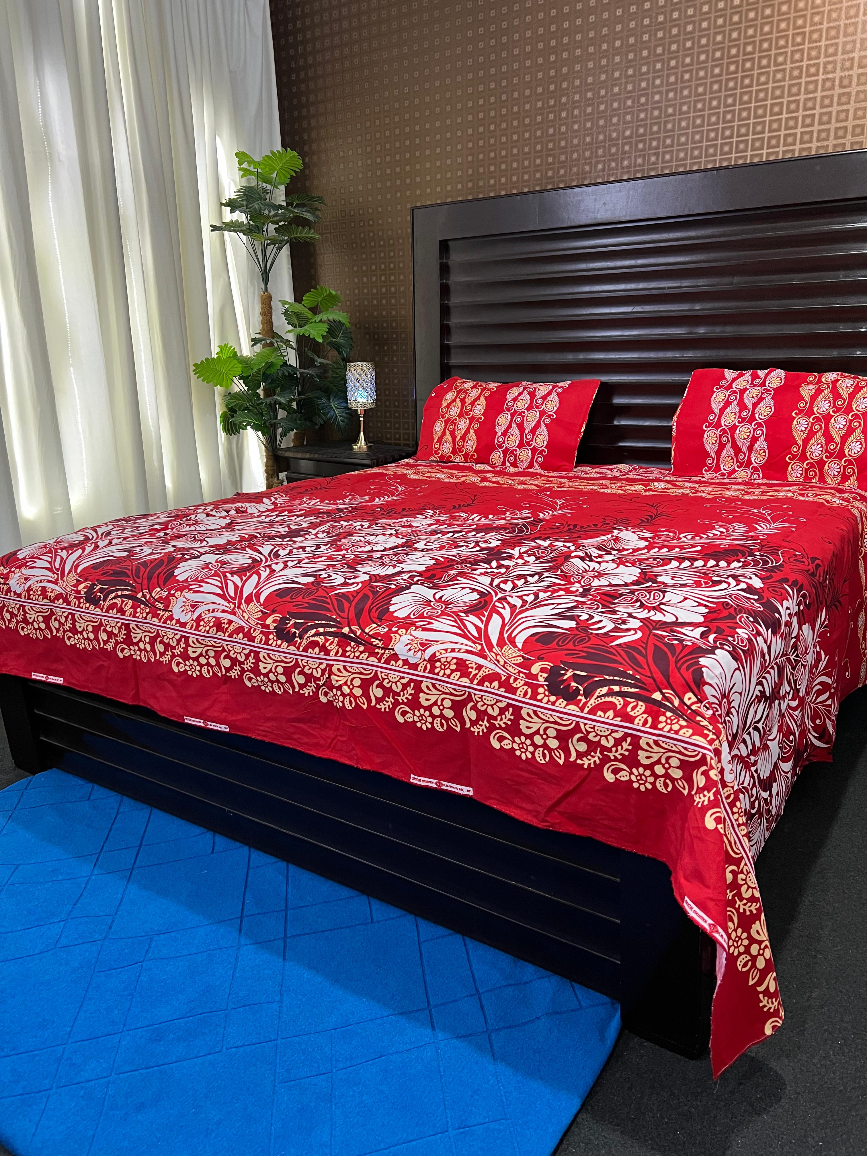 3D Crystal Bed Sheet – King Size