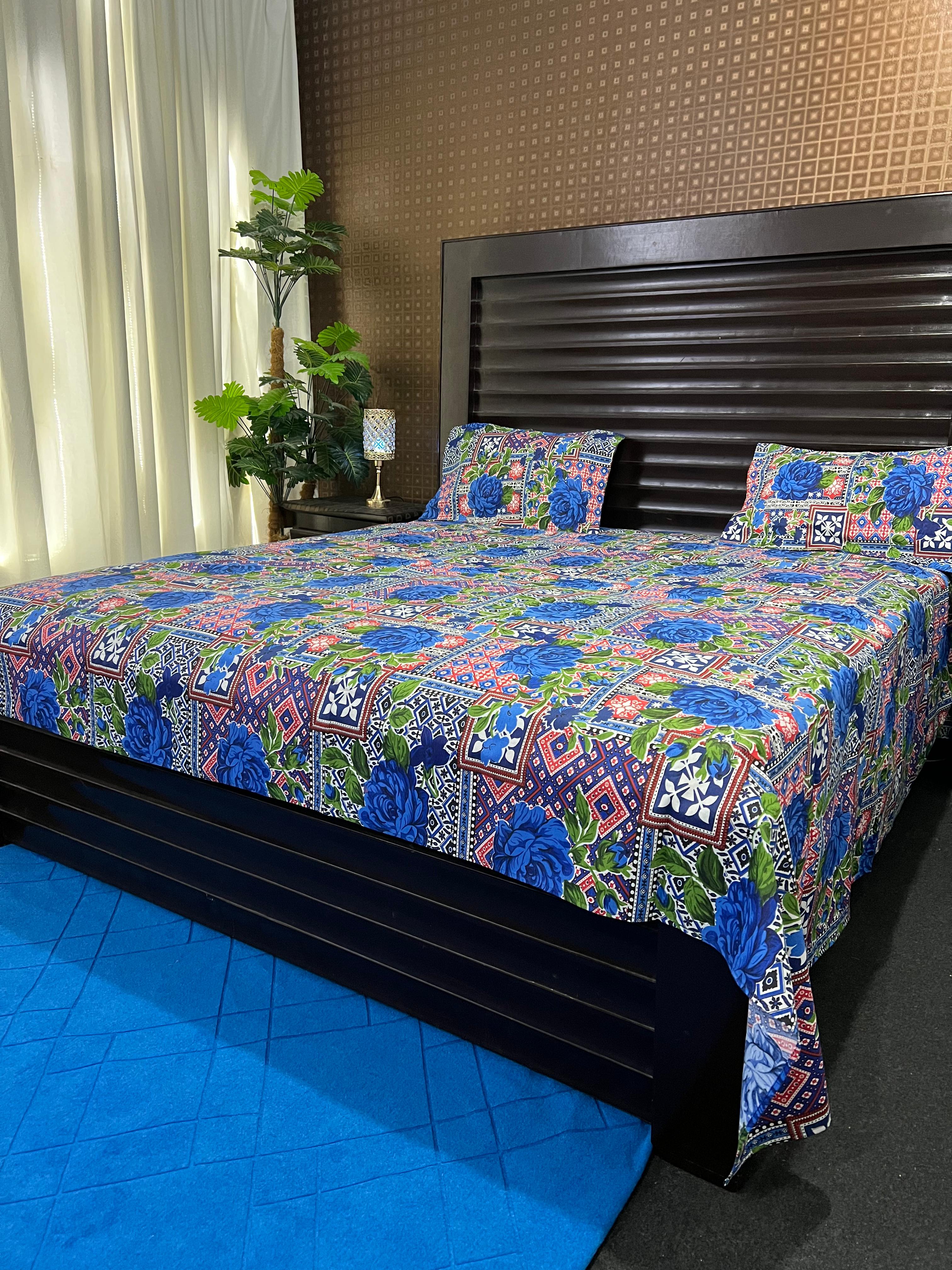 3D Crystal Bed Sheet – King Size