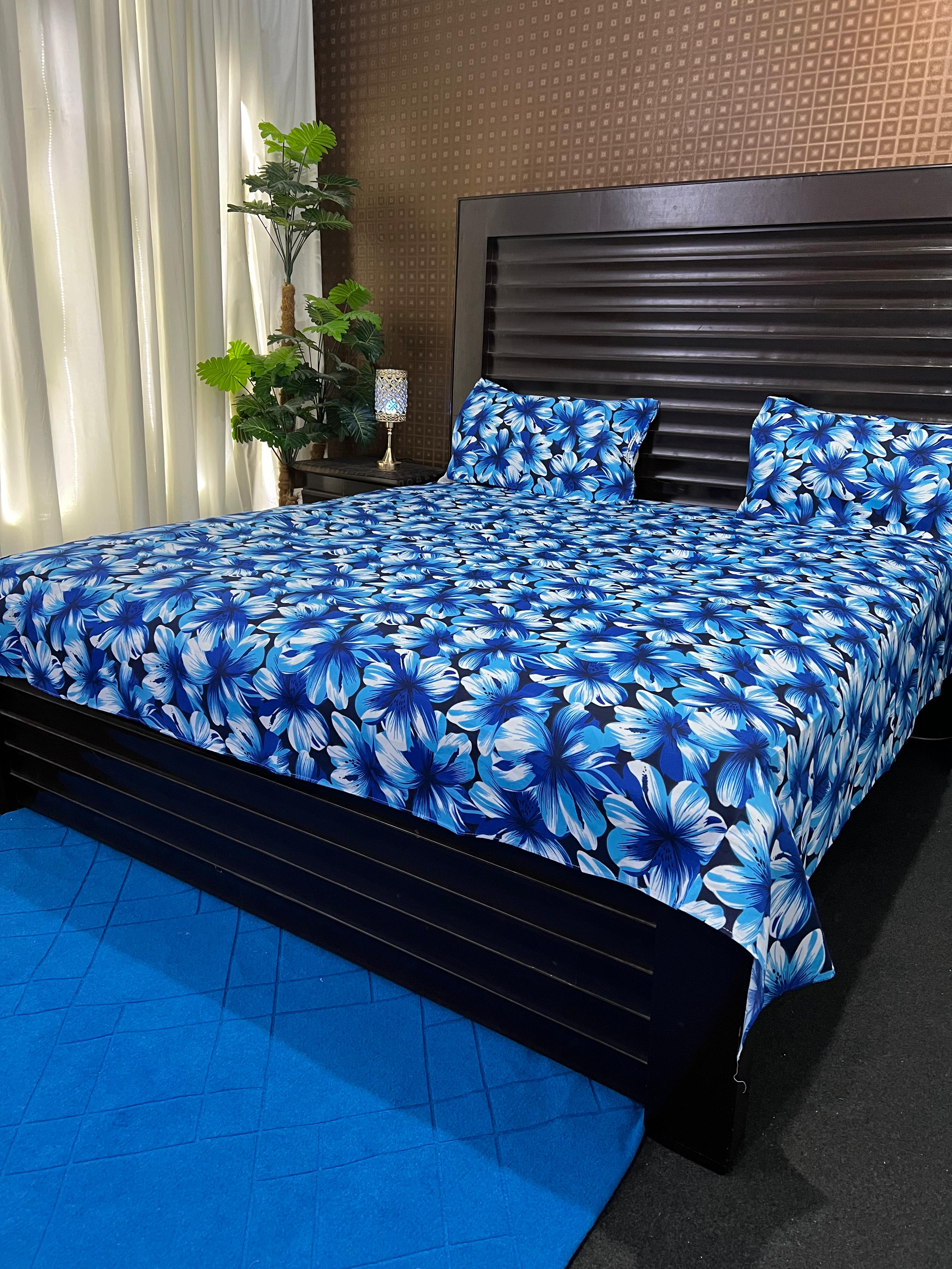 3D Crystal Bed Sheet – King Size