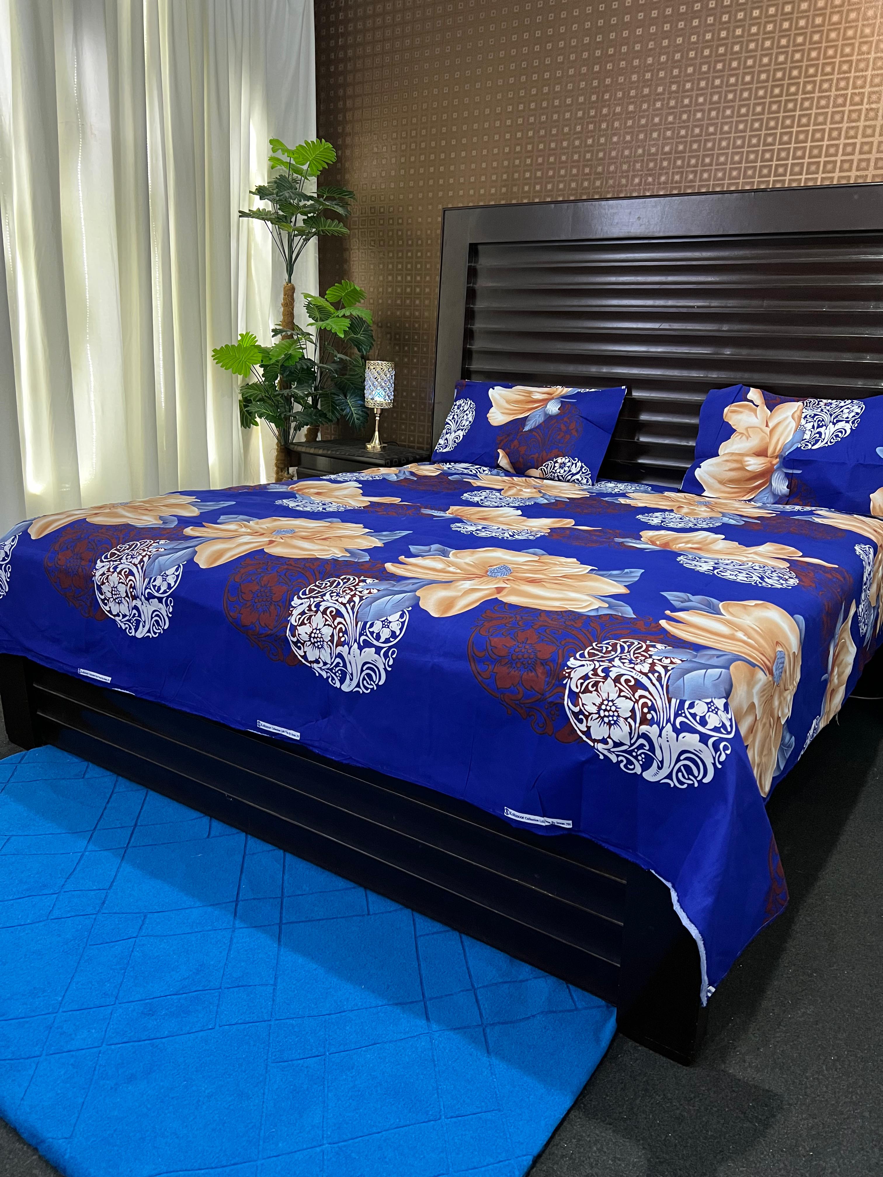 3D Crystal Bed Sheet – King Size