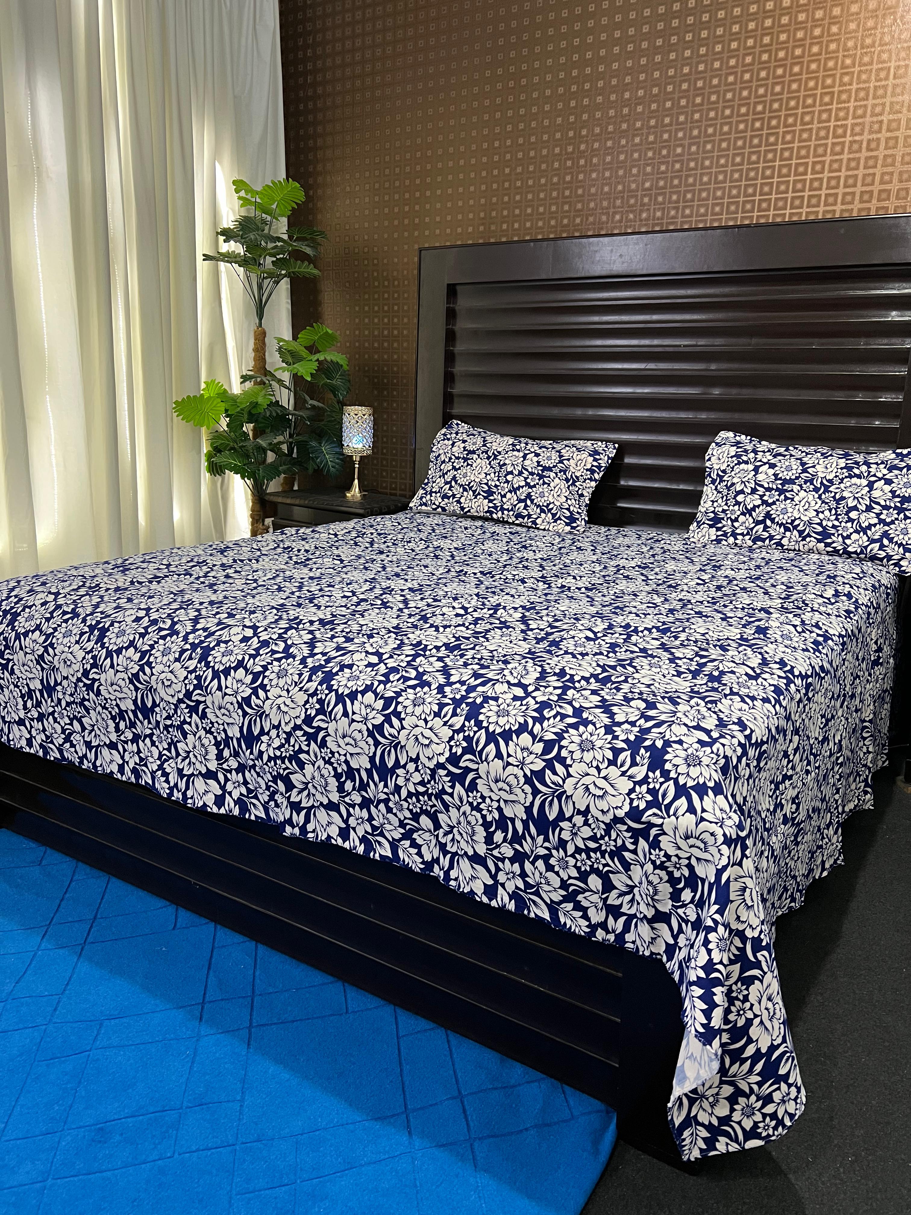 3D Crystal Bed Sheet – King Size