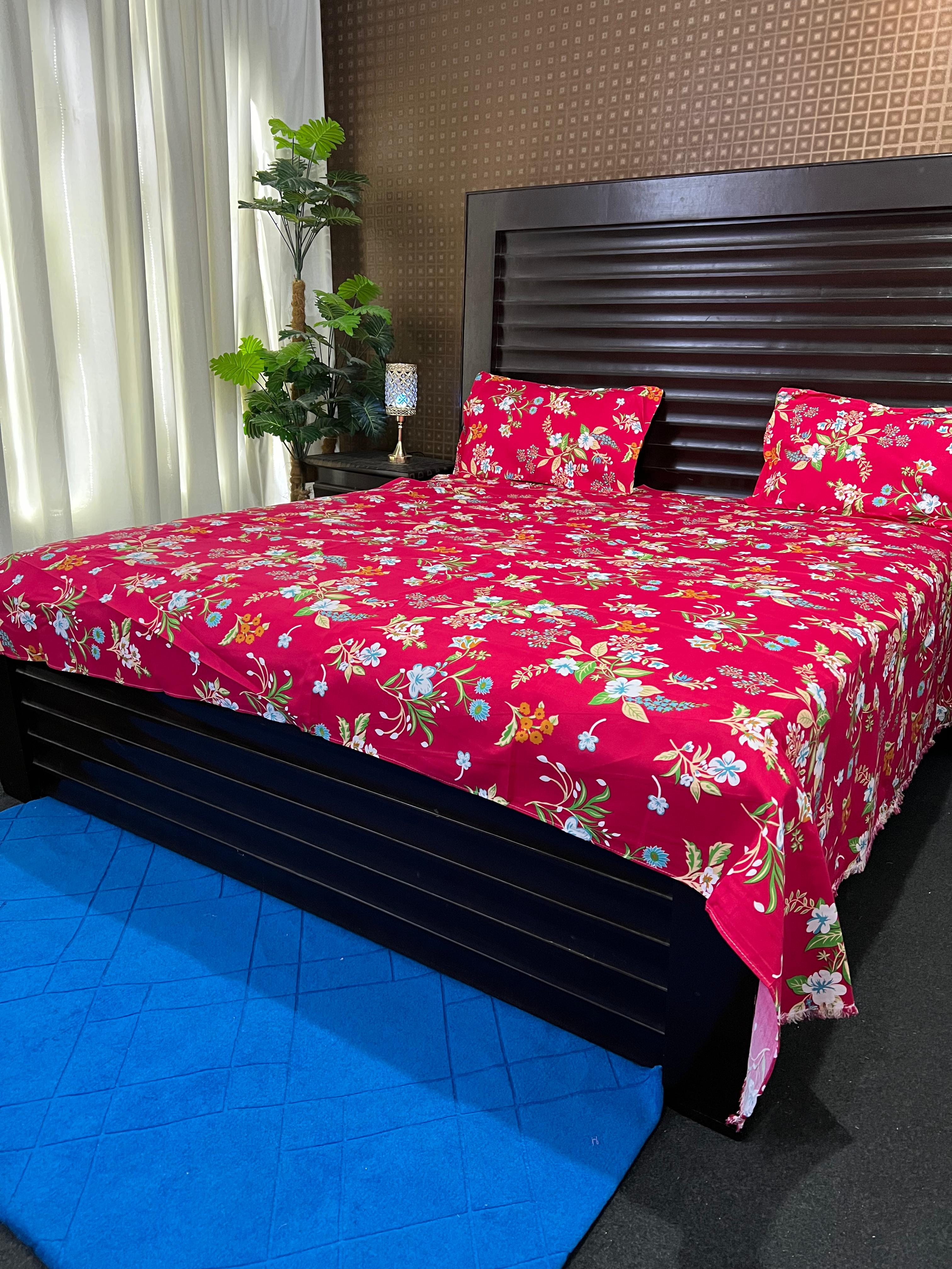 3D Crystal Bed Sheet – King Size