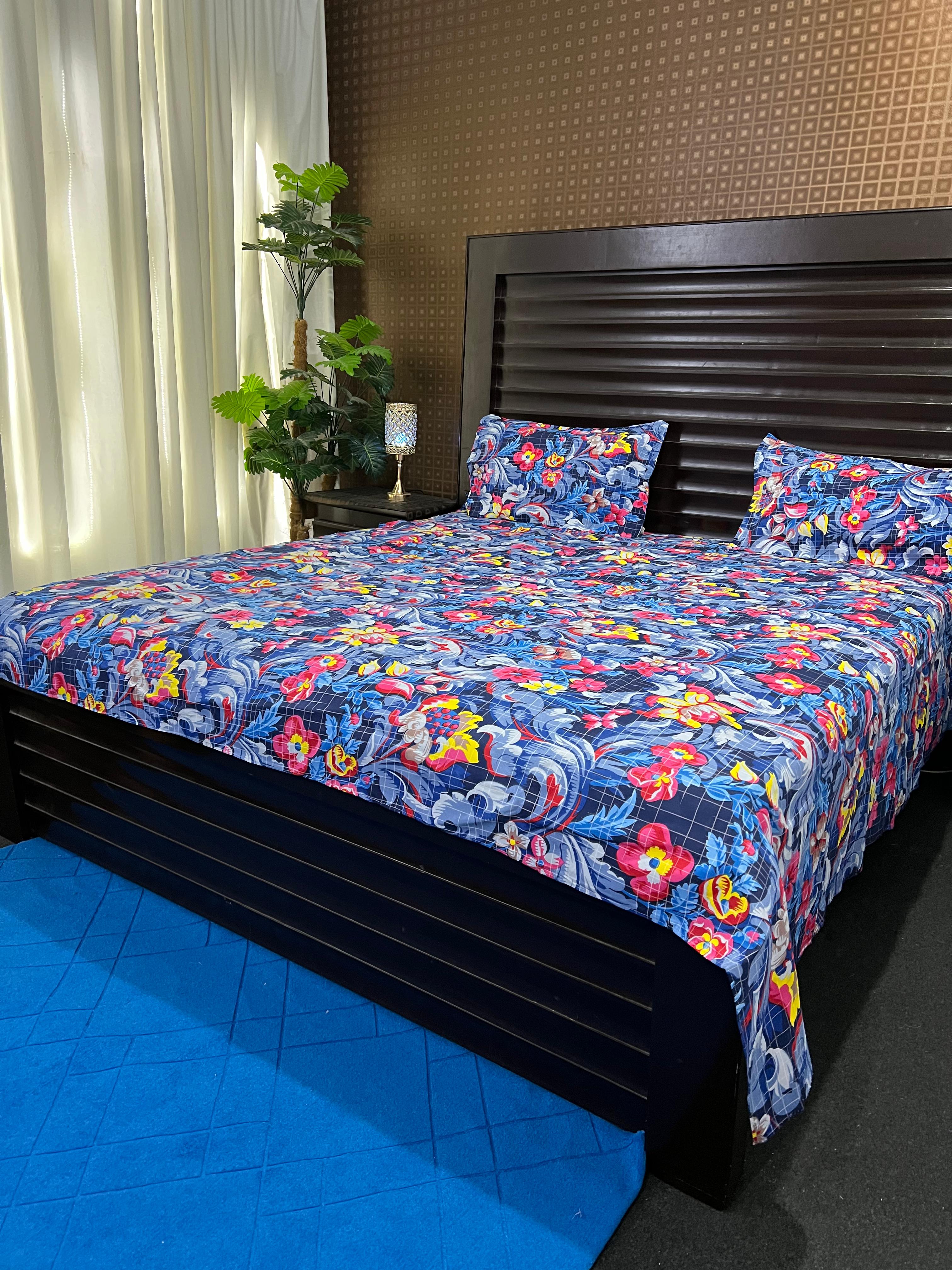 3D Crystal Bed Sheet – King Size
