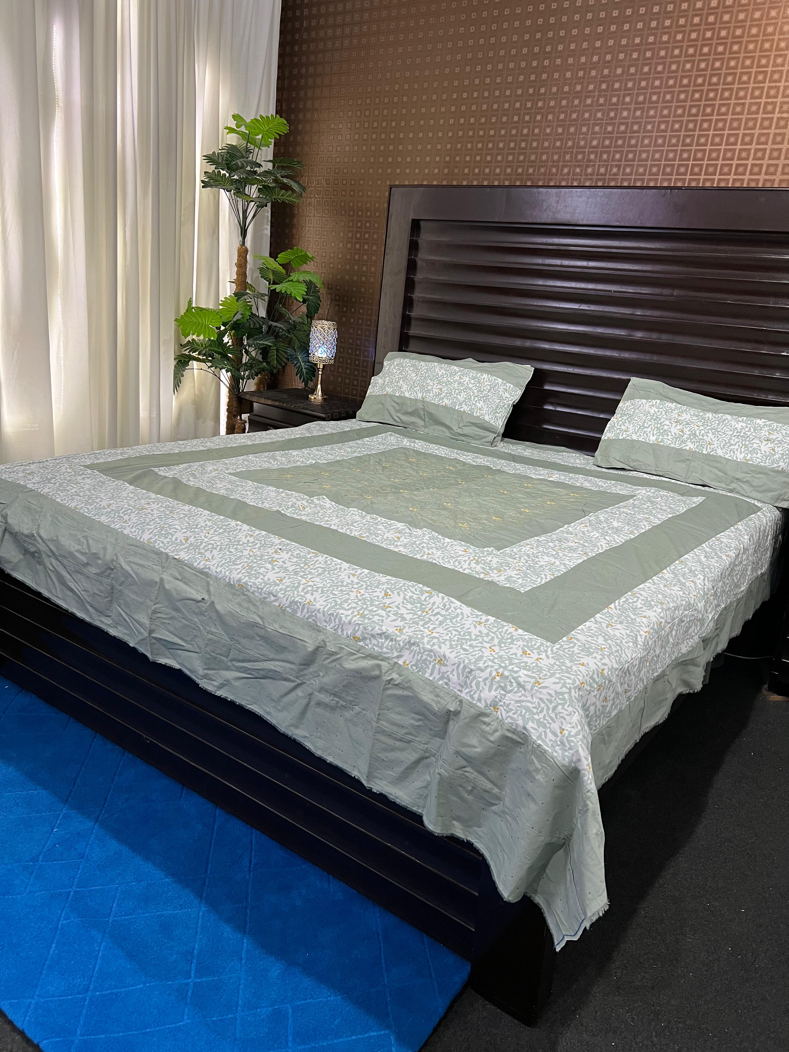 Pure Cotton Patch Work Bedsheets