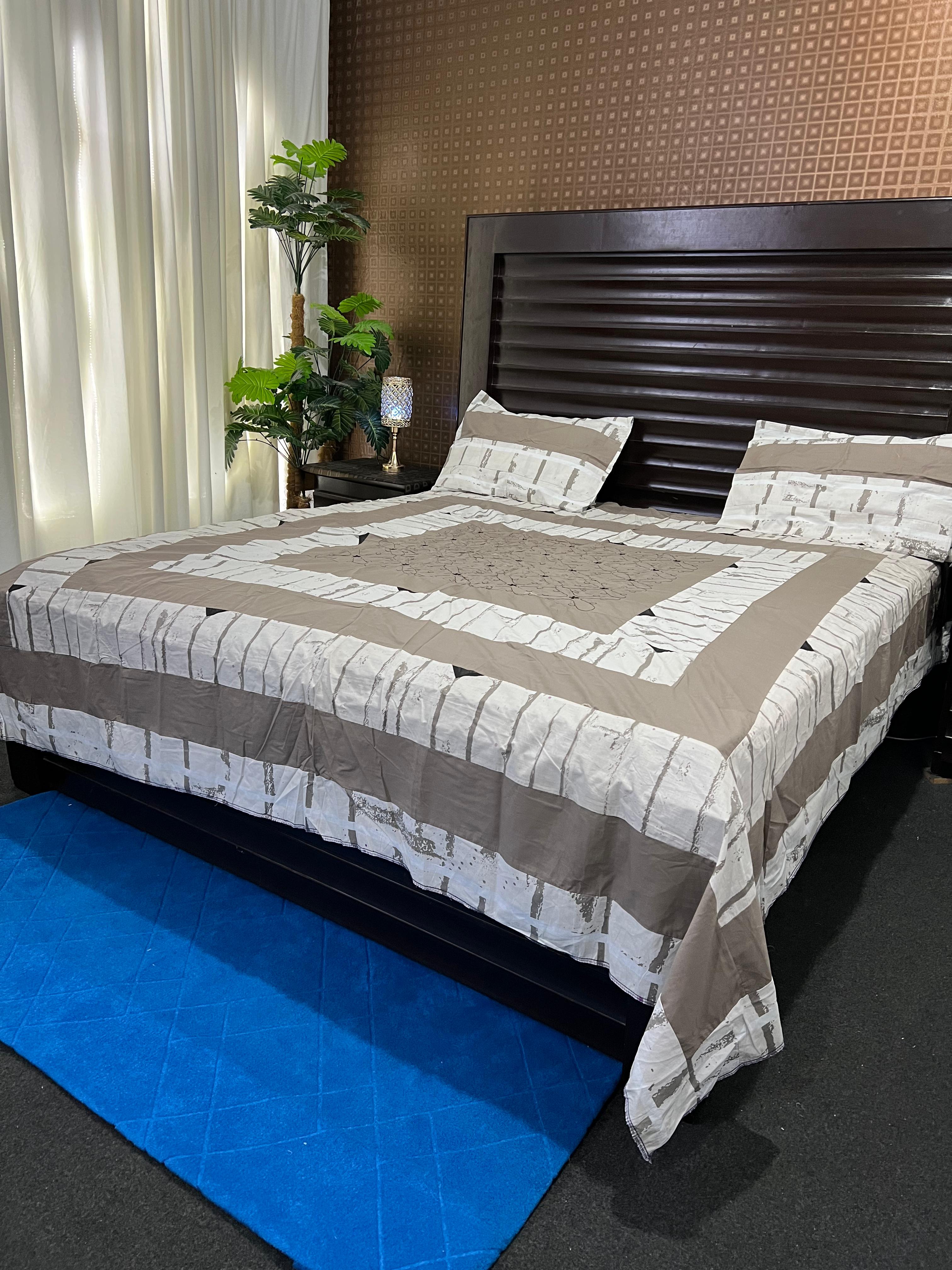 Pure Cotton Patch Work Bedsheets