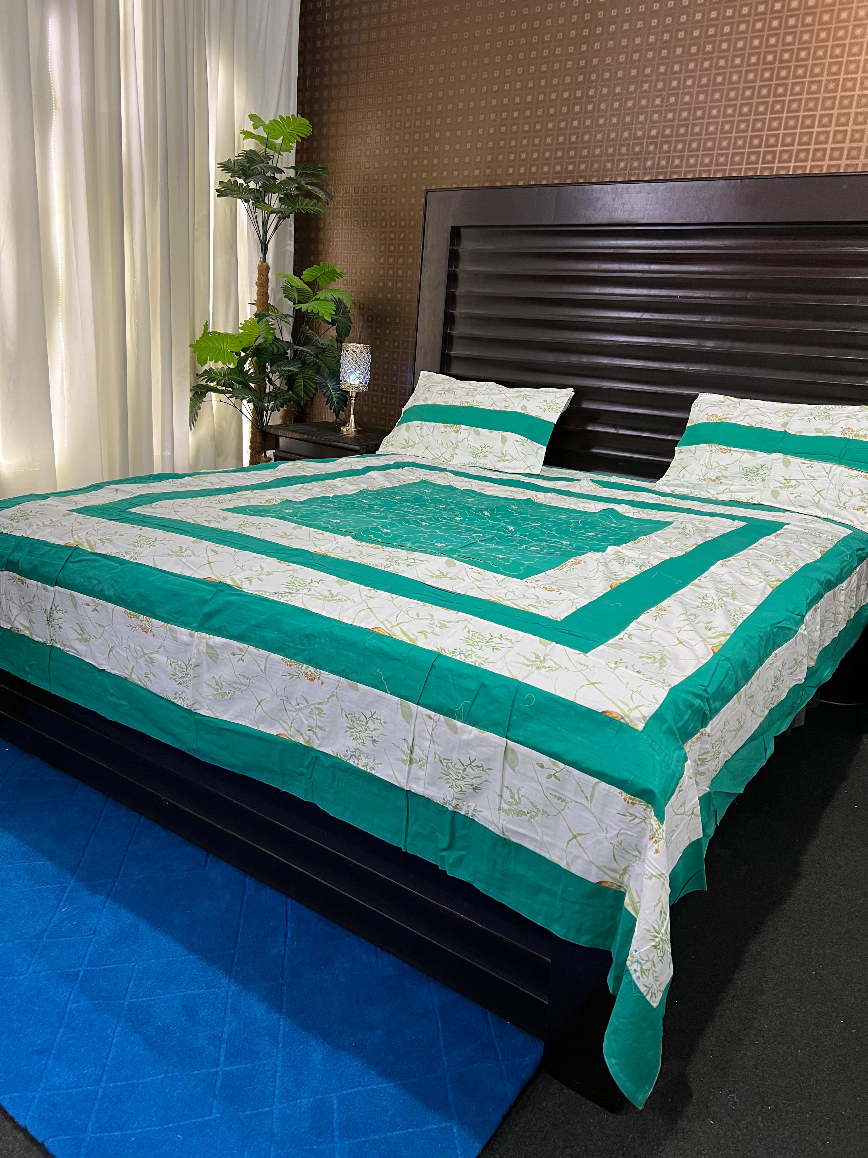 Pure Cotton Patch Work Bedsheets