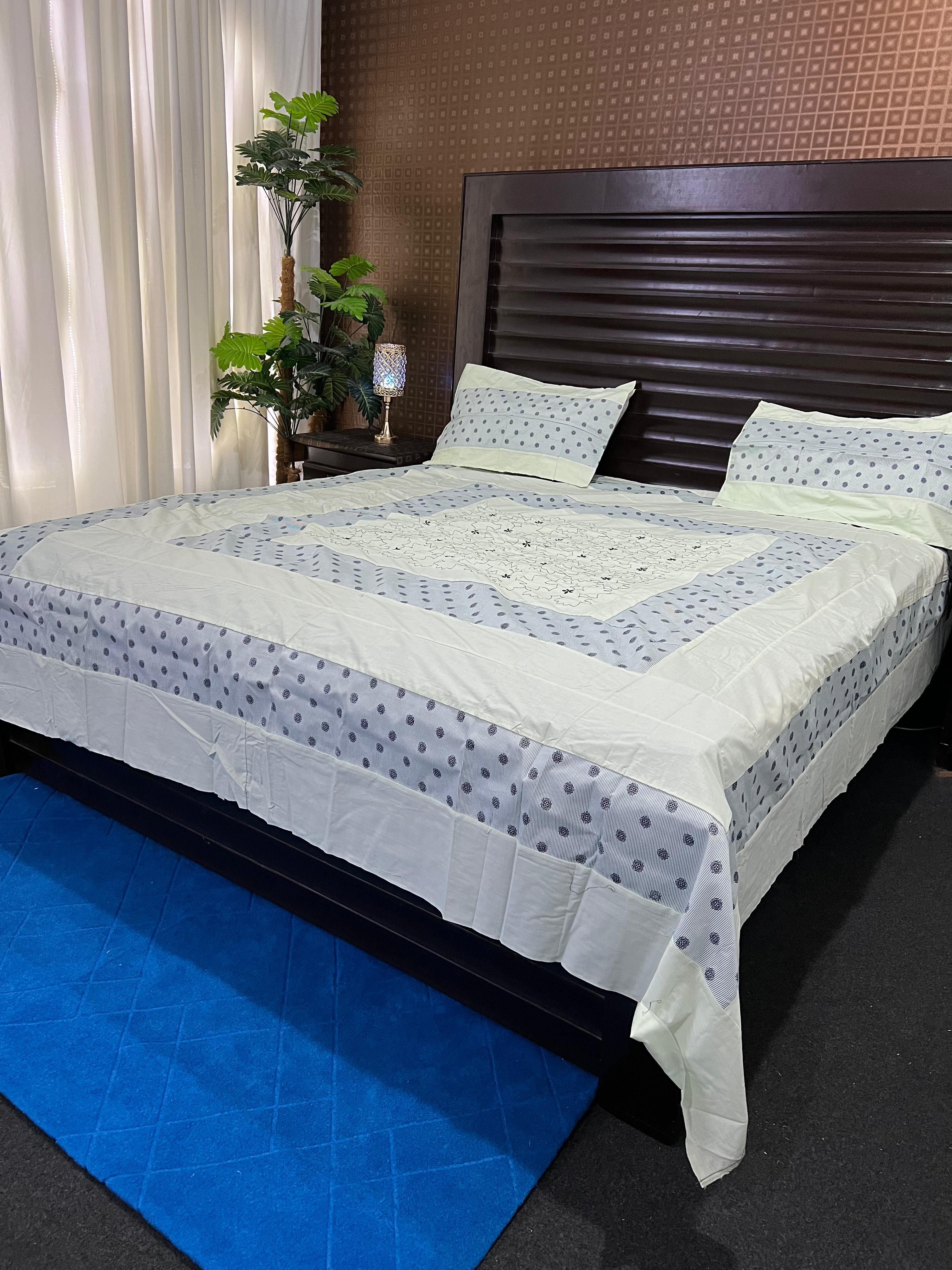 Pure Cotton Patch Work Bedsheets