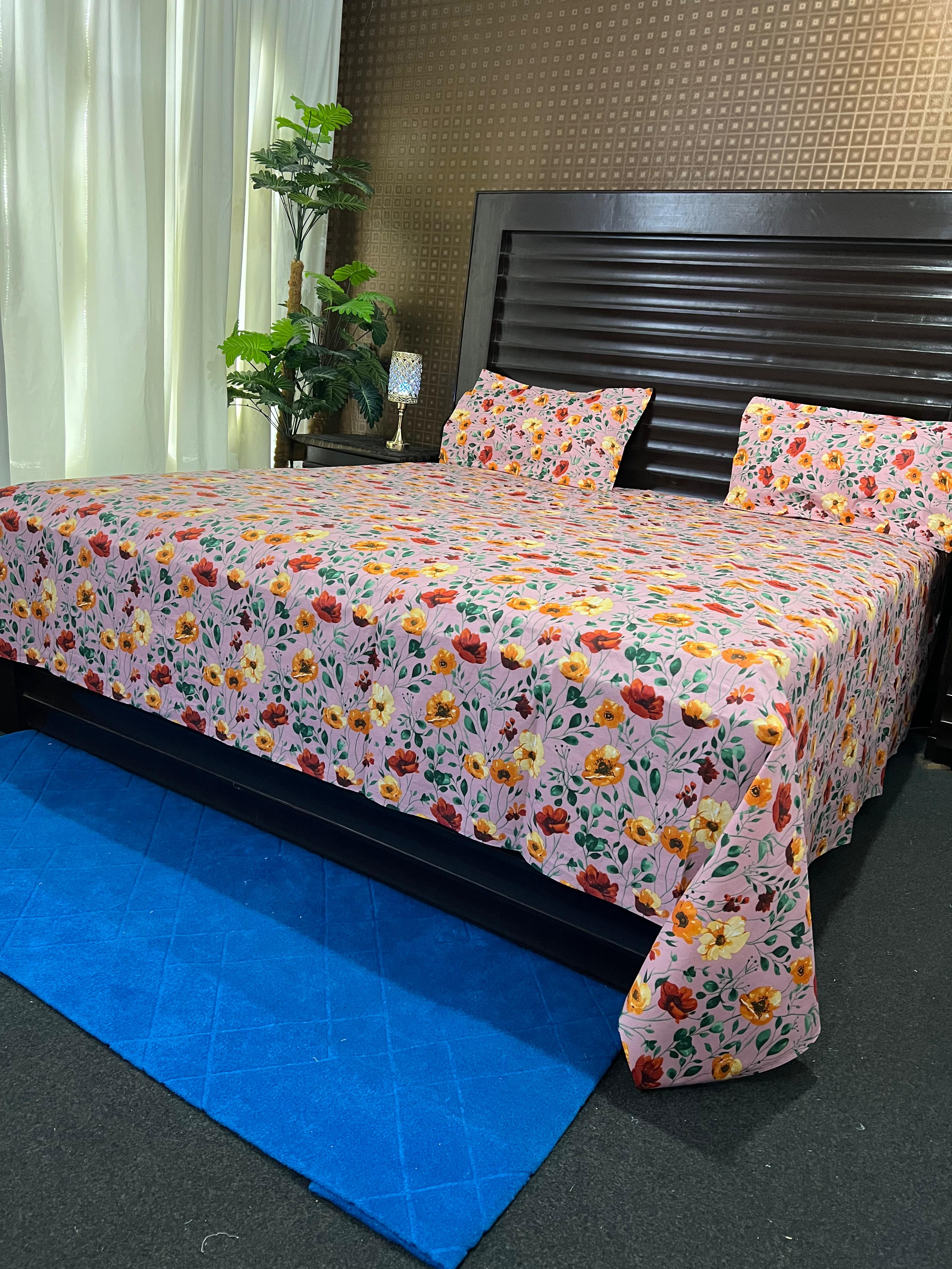 100% Pure Cotton Luxury Bedsheet – Soft, Breathable & Premium Quality