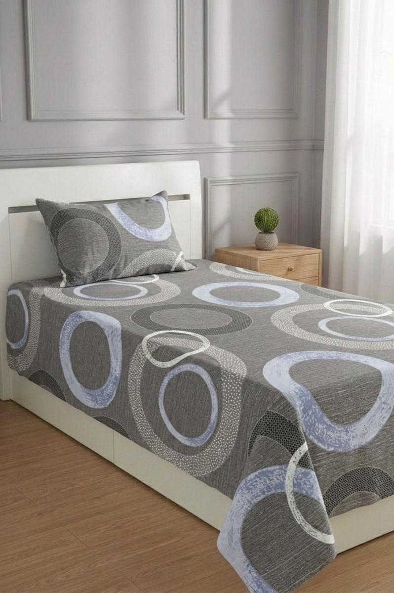 100% Pure Cotton Luxury Single Bedsheet – Soft, Breathable & Premium Quality