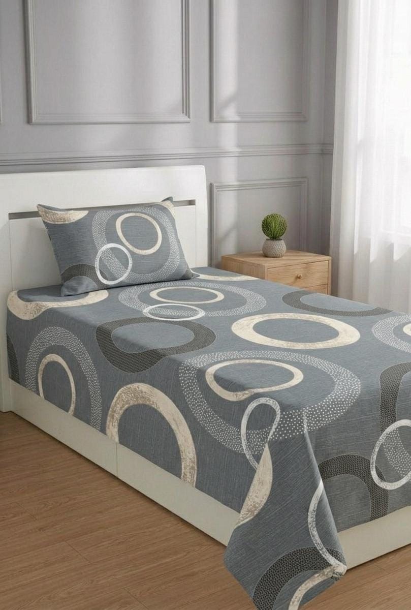 100% Pure Cotton Luxury Single Bedsheet – Soft, Breathable & Premium Quality