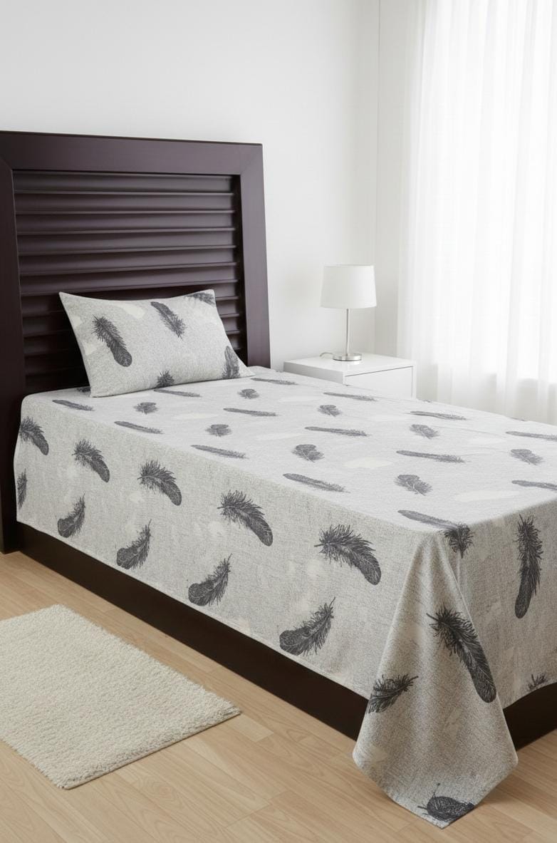 100% Pure Cotton Luxury Single Bedsheet – Soft, Breathable & Premium Quality