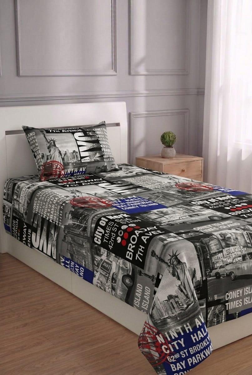 100% Pure Cotton Luxury Single Bedsheet – Soft, Breathable & Premium Quality