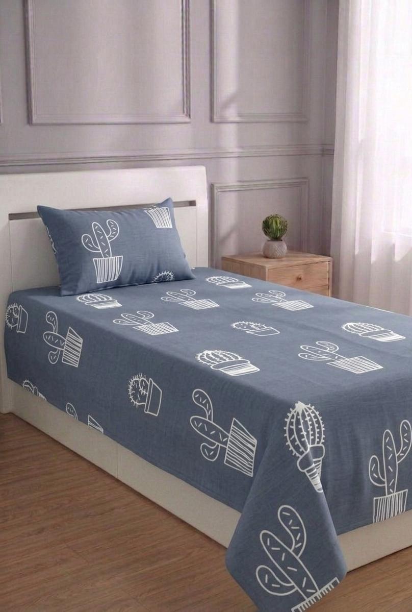 100% Pure Cotton Luxury Single Bedsheet – Soft, Breathable & Premium Quality