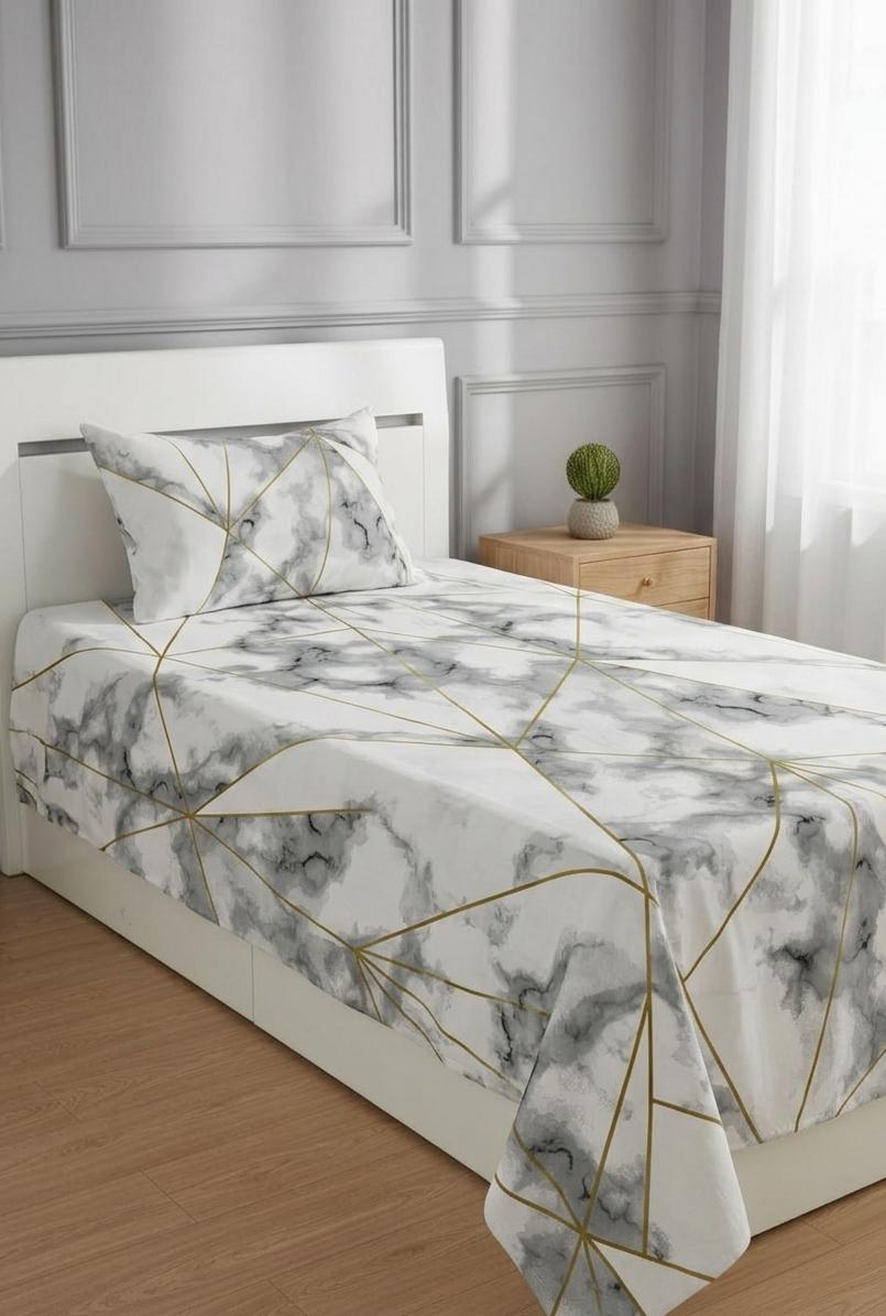 100% Pure Cotton Luxury Single Bedsheet – Soft, Breathable & Premium Quality