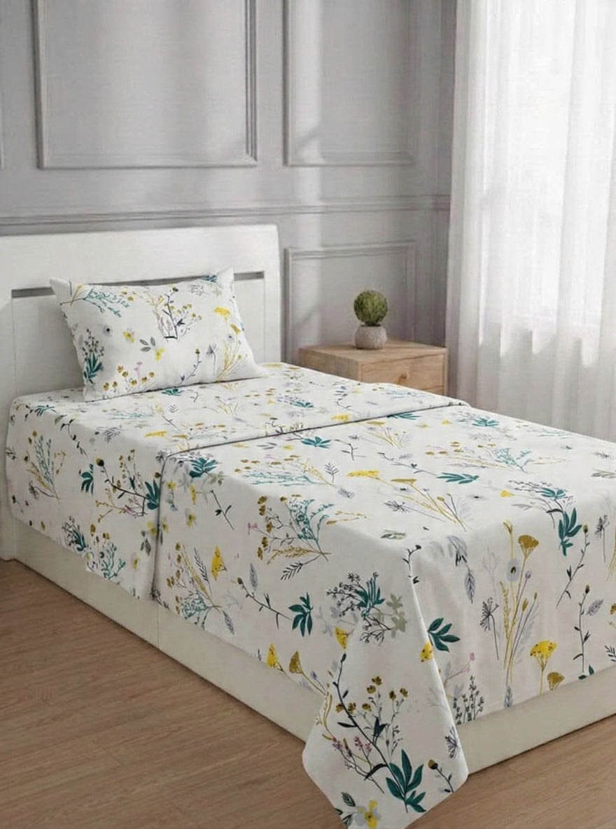 100% Pure Cotton Luxury Single Bedsheet – Soft, Breathable & Premium Quality