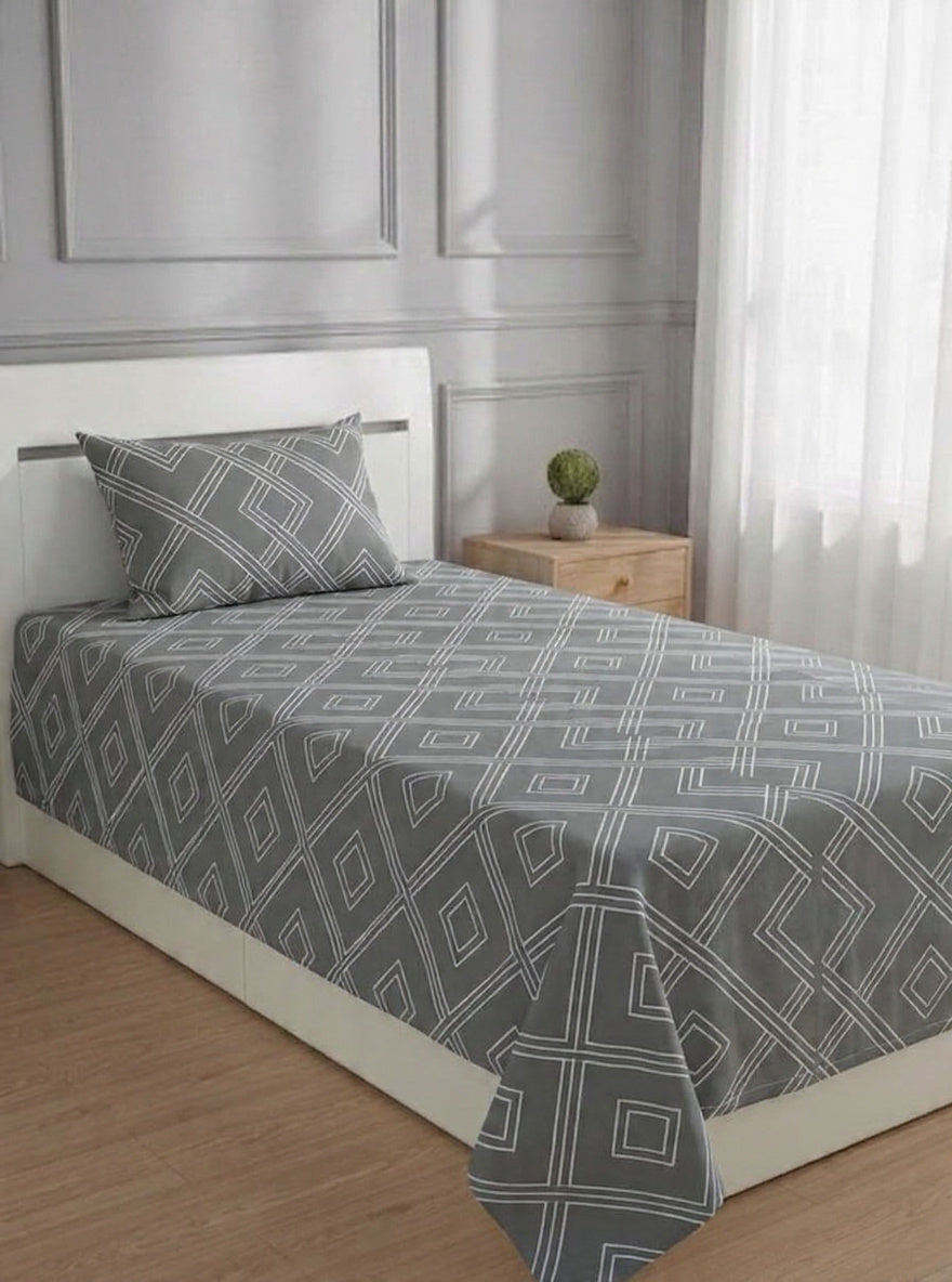 100% Pure Cotton Luxury Single Bedsheet – Soft, Breathable & Premium Quality