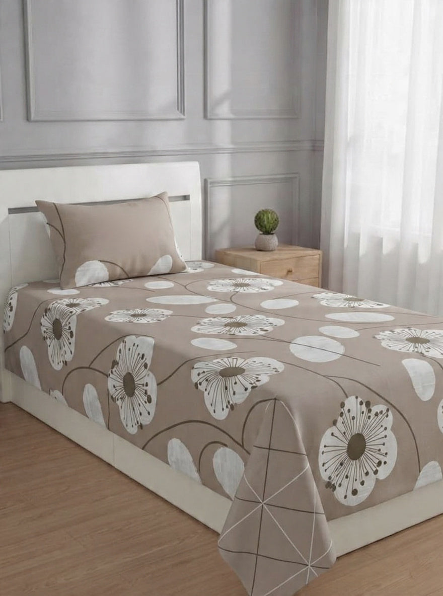 100% Pure Cotton Luxury Single Bedsheet – Soft, Breathable & Premium Quality