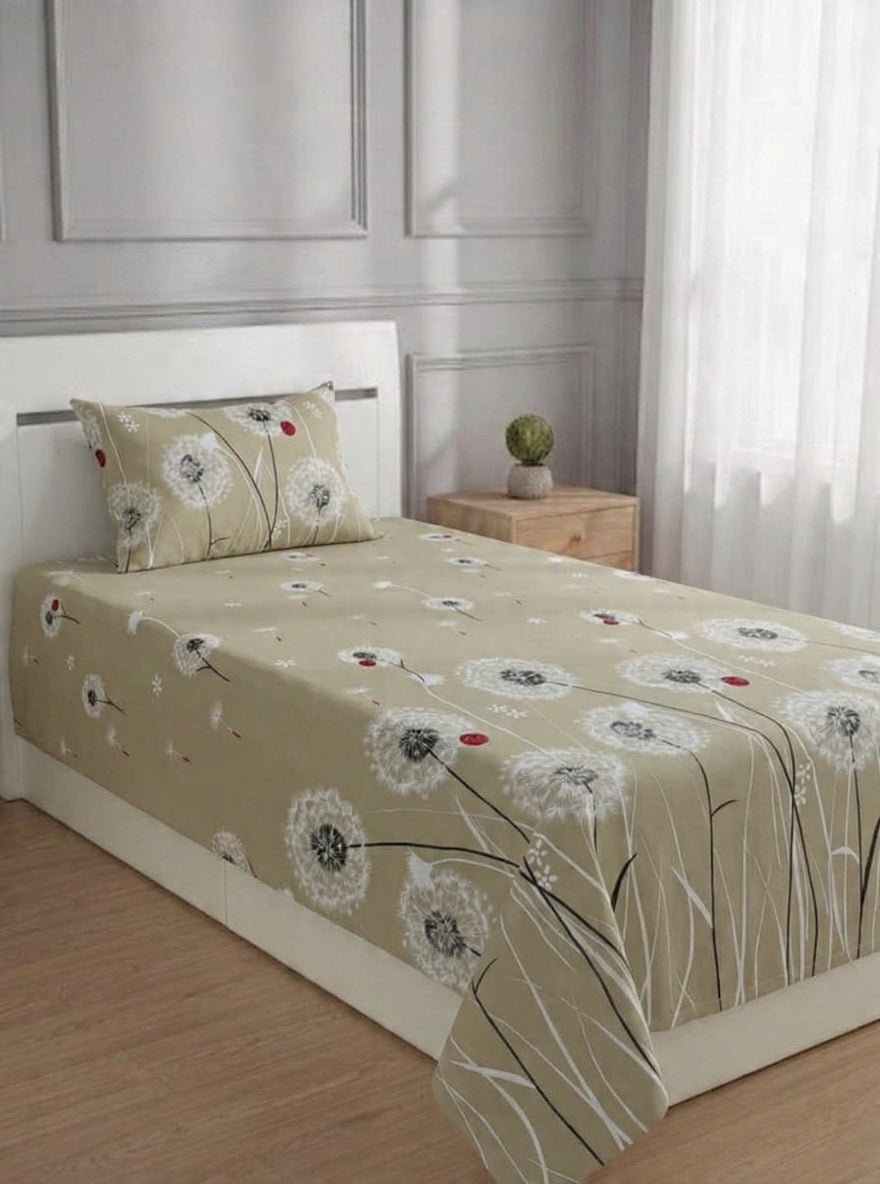 100% Pure Cotton Luxury Single Bedsheet – Soft, Breathable & Premium Quality