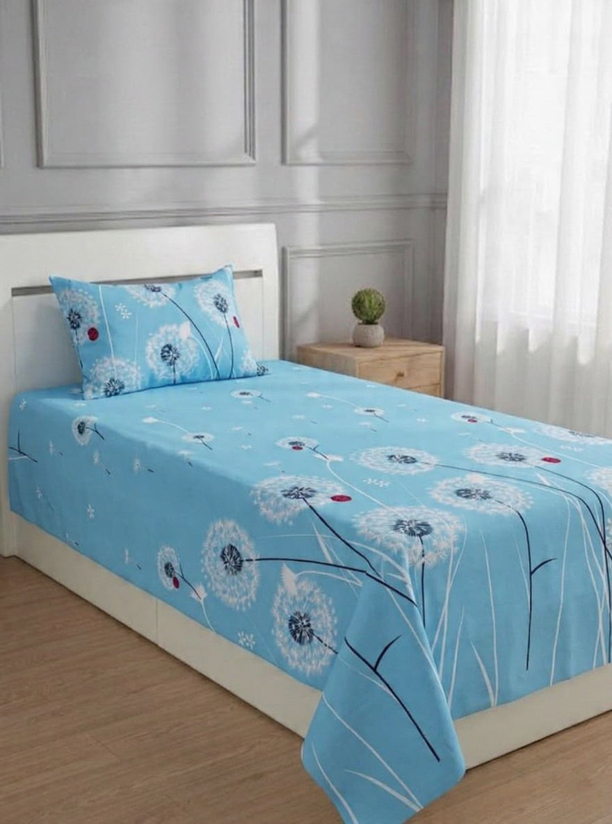 100% Pure Cotton Luxury Single Bedsheet – Soft, Breathable & Premium Quality