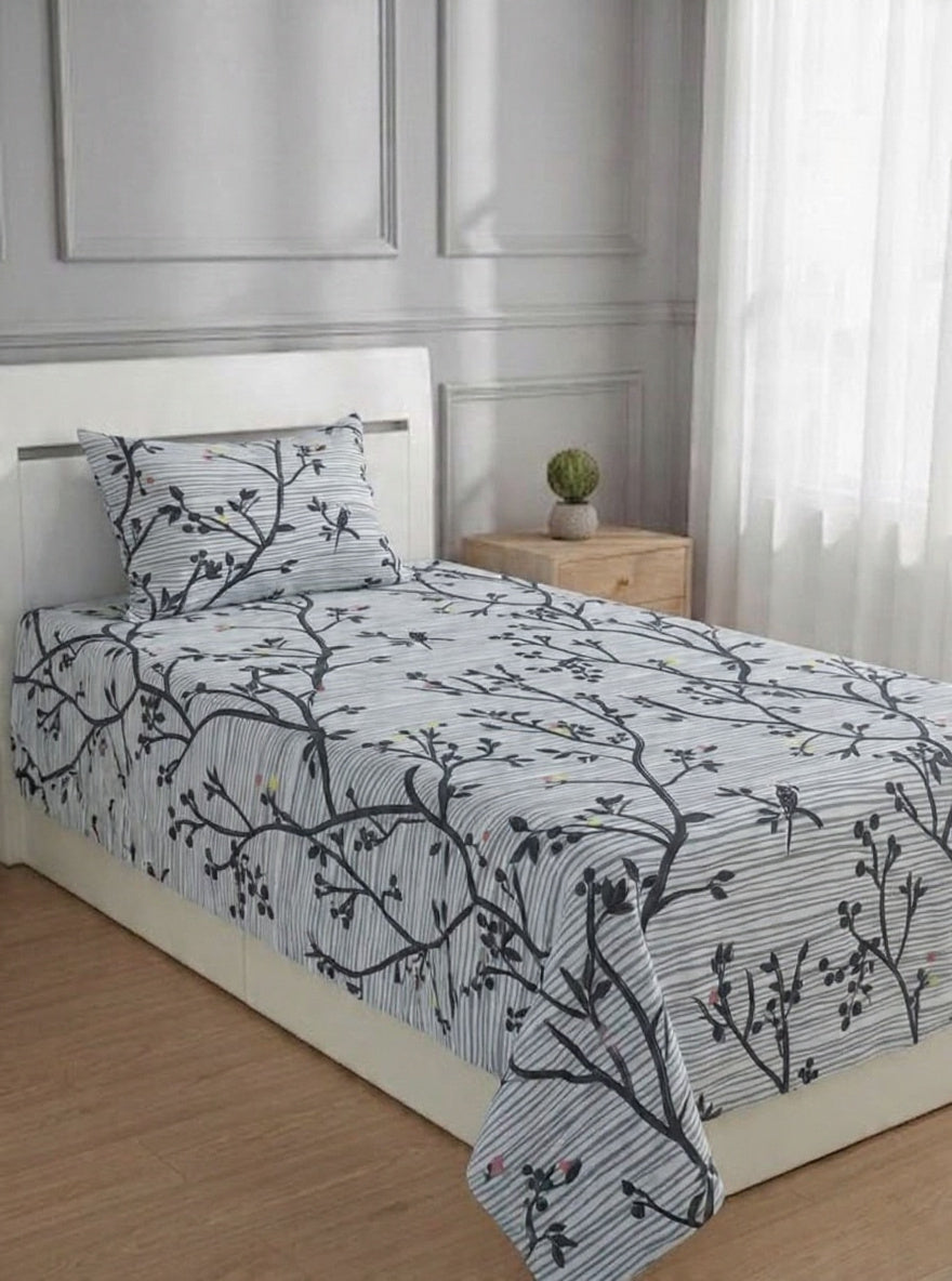 100% Pure Cotton Luxury Single Bedsheet – Soft, Breathable & Premium Quality