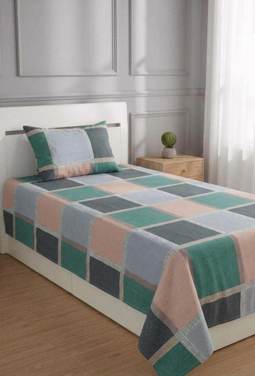 100% Pure Cotton Luxury Single Bedsheet – Soft, Breathable & Premium Quality
