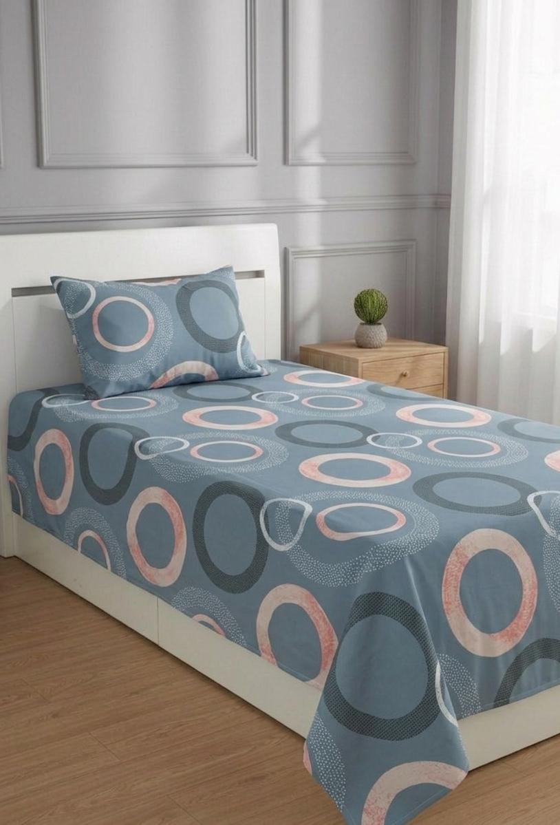 100% Pure Cotton Luxury Single Bedsheet – Soft, Breathable & Premium Quality