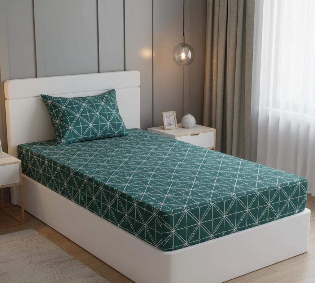 100% Pure Cotton Fitted Bed Sheet