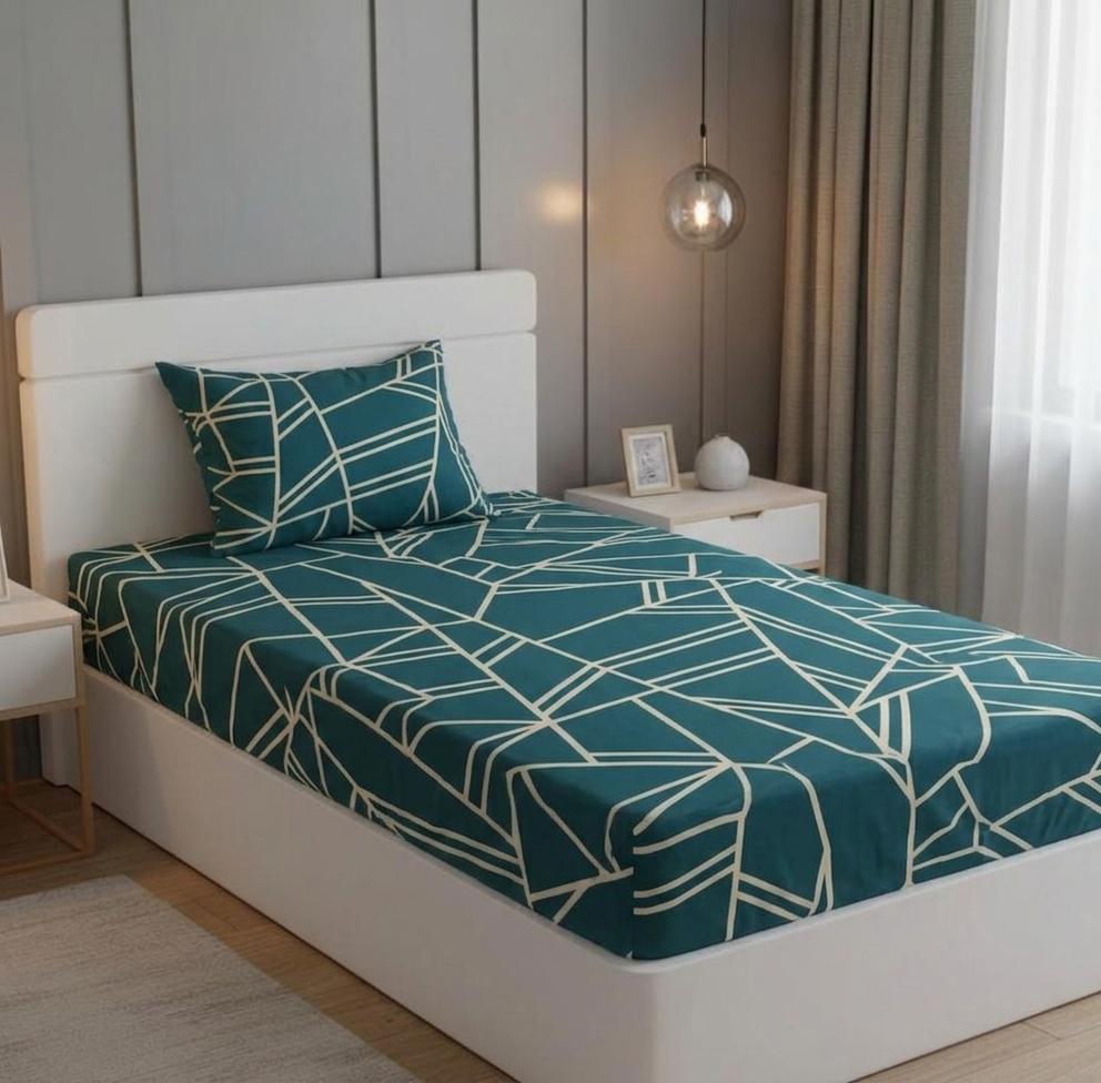 100% Pure Cotton Fitted Bed Sheet