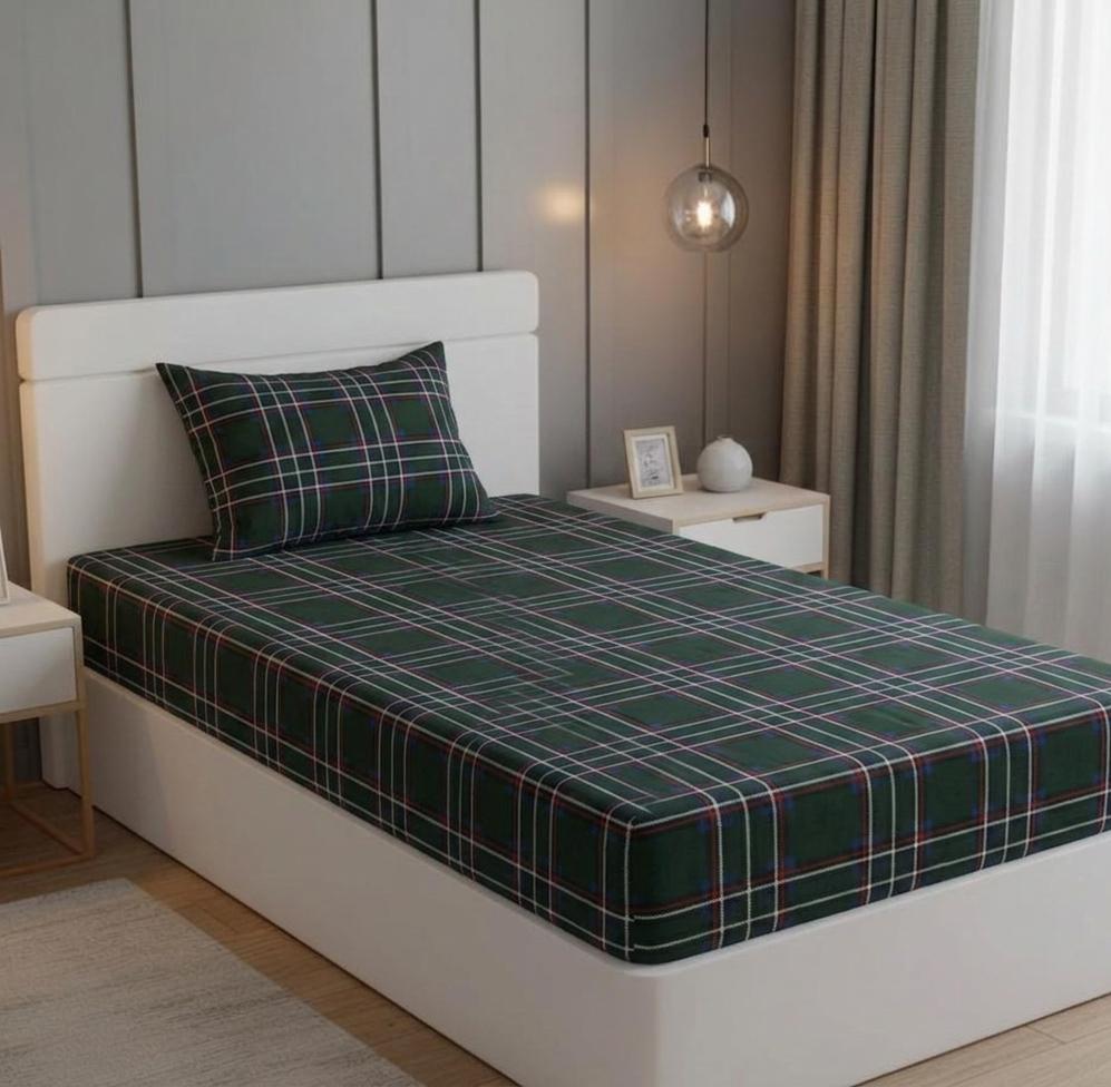 100% Pure Cotton Fitted Bed Sheet