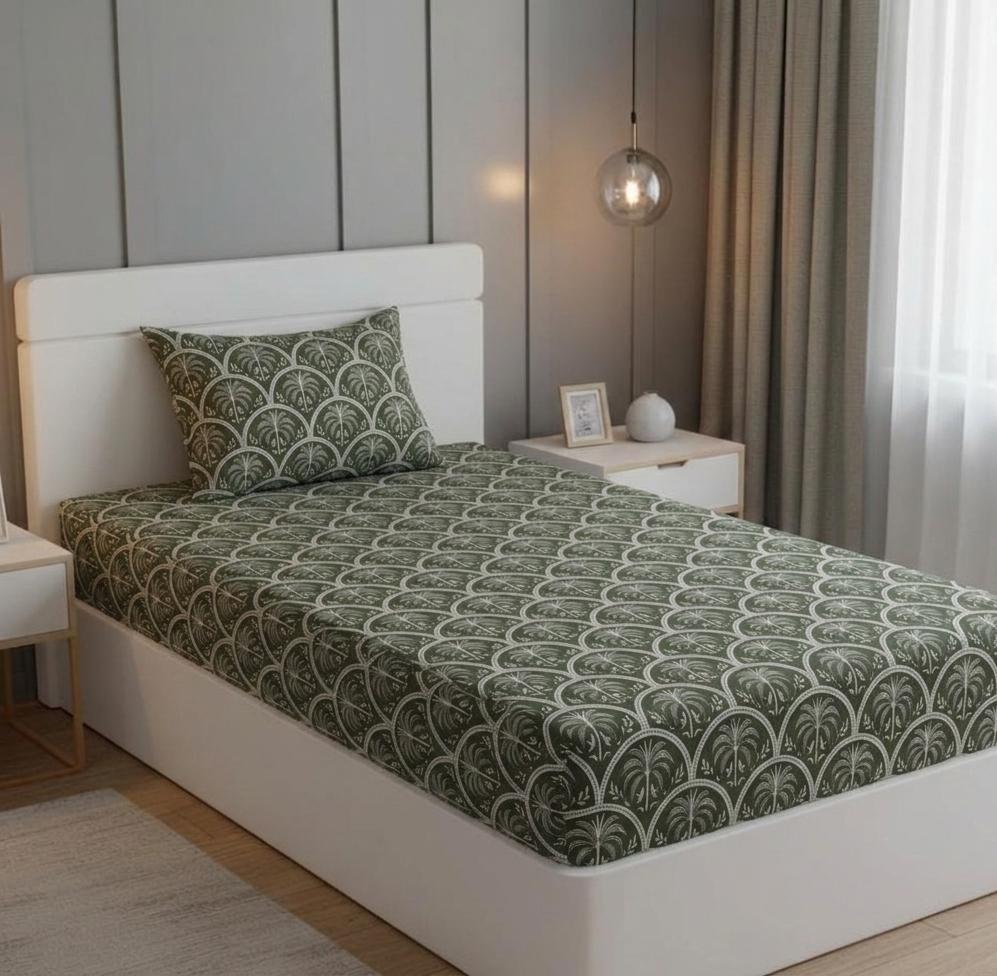 100% Pure Cotton Fitted Bed Sheet