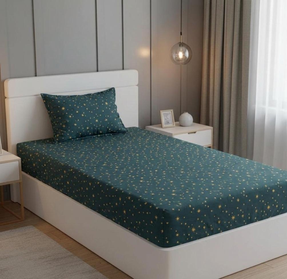 100% Pure Cotton Fitted Bed Sheet