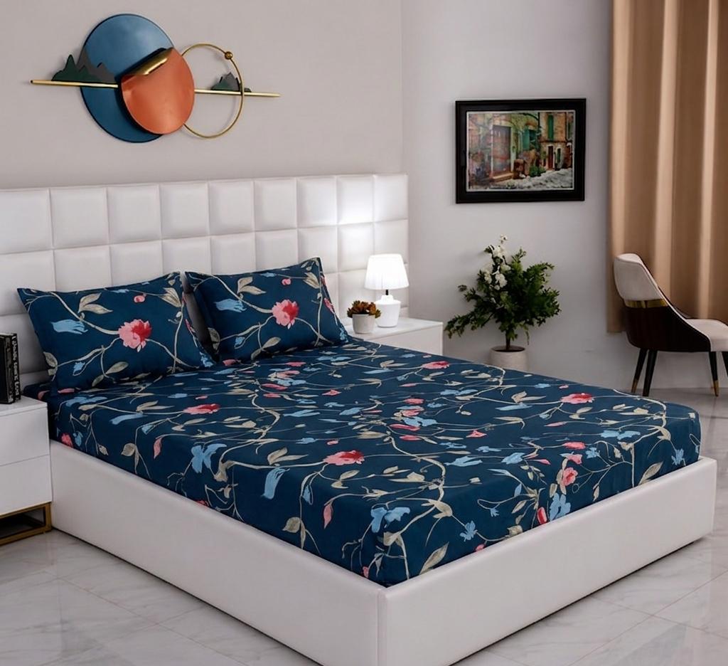 100% Pure Cotton Fitted Bed Sheet