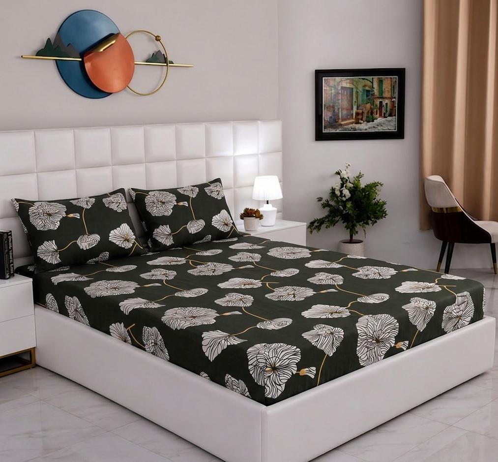 100% Pure Cotton Fitted Bed Sheet