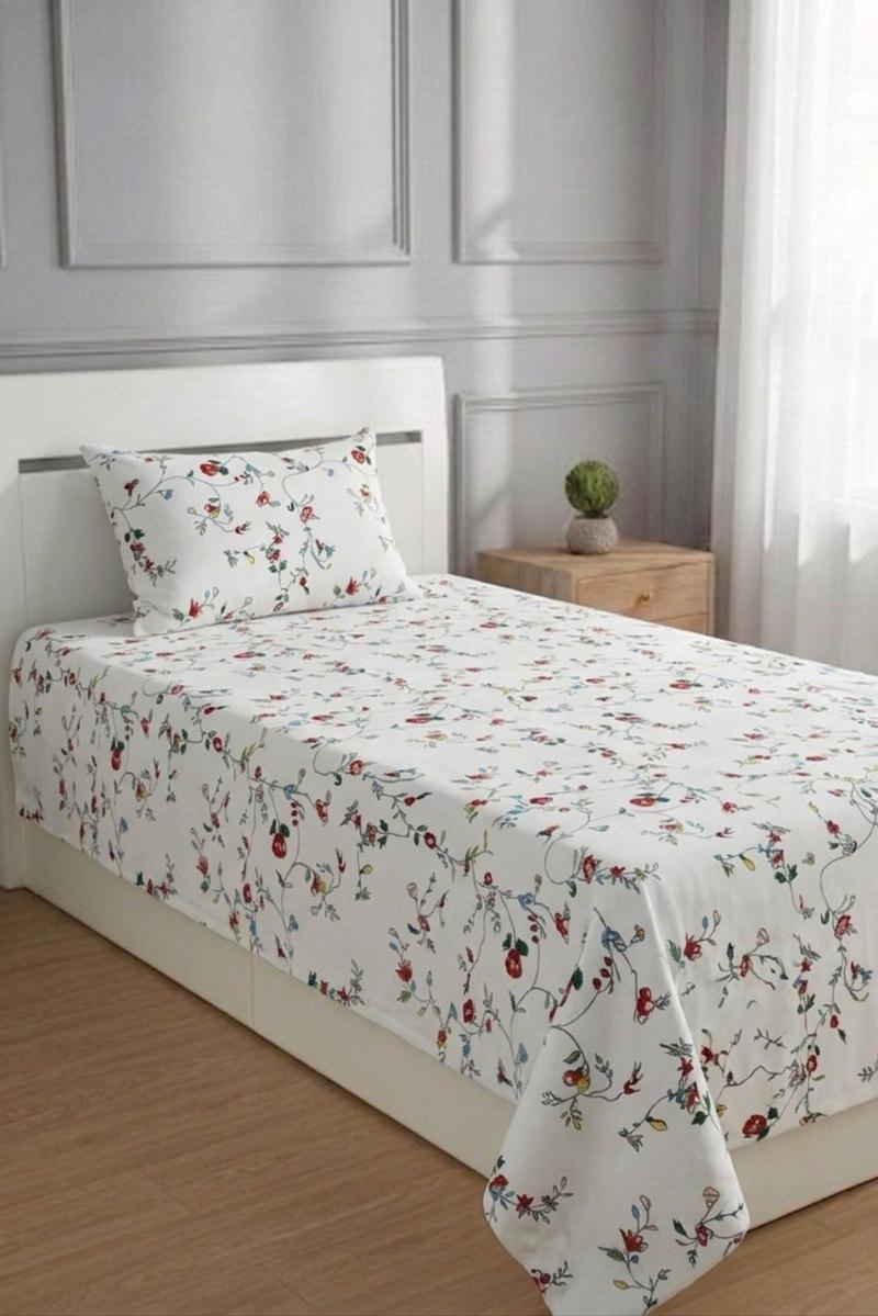 100% Pure Cotton Luxury Single Bedsheet – Soft, Breathable & Premium Quality