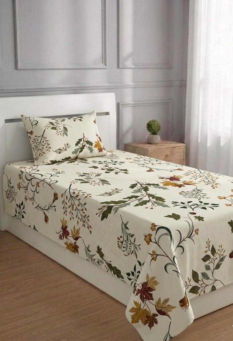 100% Pure Cotton Luxury Single Bedsheet – Soft, Breathable & Premium Quality