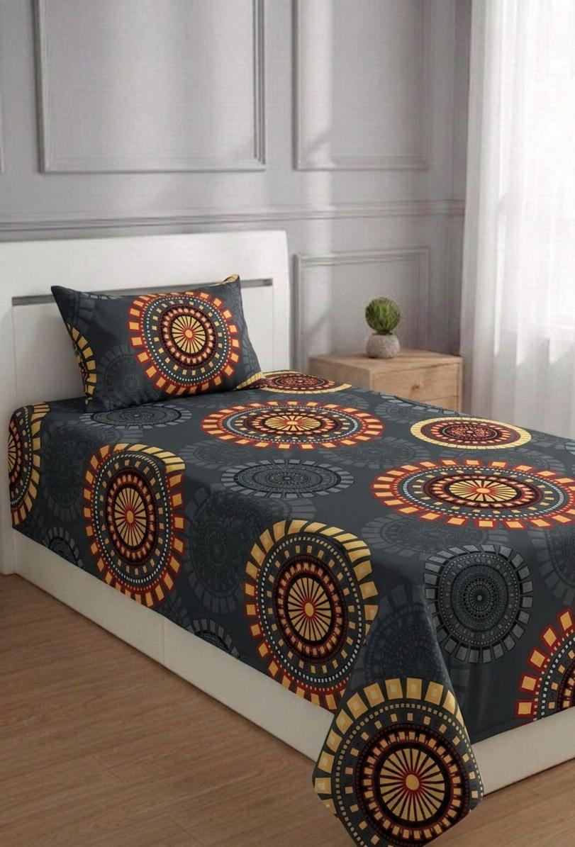 100% Pure Cotton Luxury Single Bedsheet – Soft, Breathable & Premium Quality
