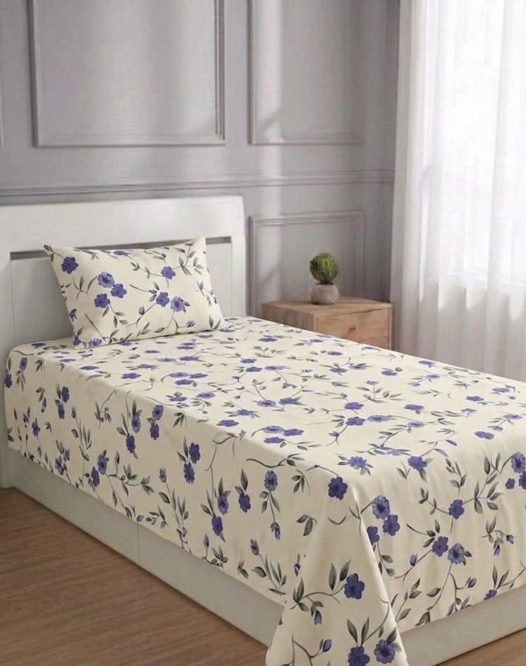 100% Pure Cotton Luxury Single Bedsheet – Soft, Breathable & Premium Quality