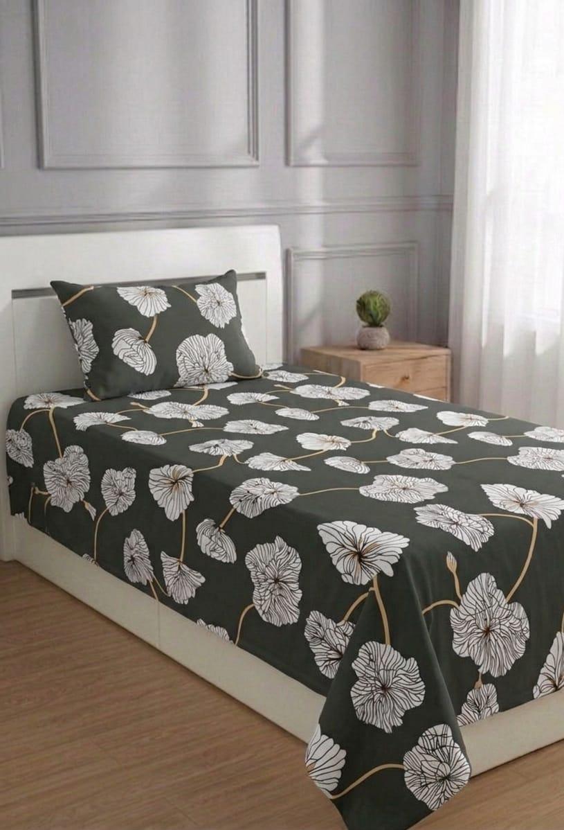 100% Pure Cotton Luxury Single Bedsheet – Soft, Breathable & Premium Quality