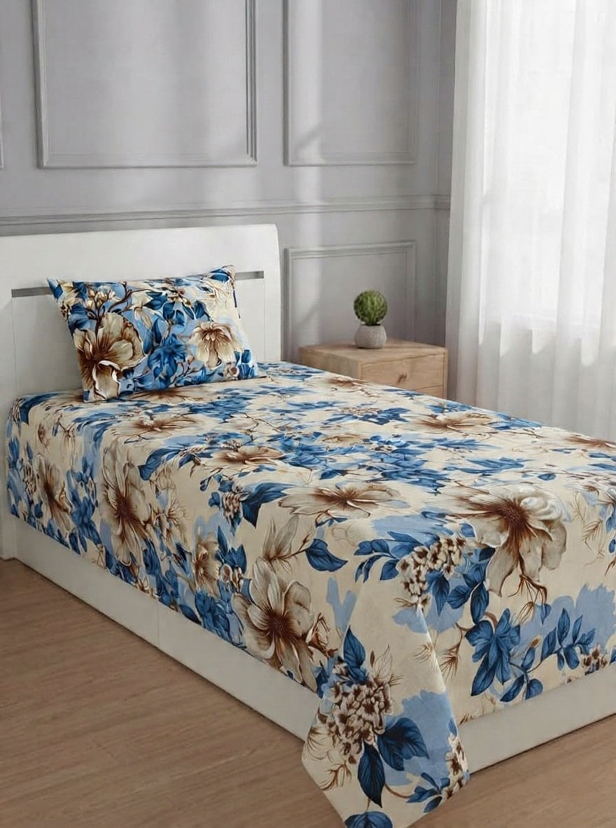 100% Pure Cotton Luxury Single Bedsheet – Soft, Breathable & Premium Quality