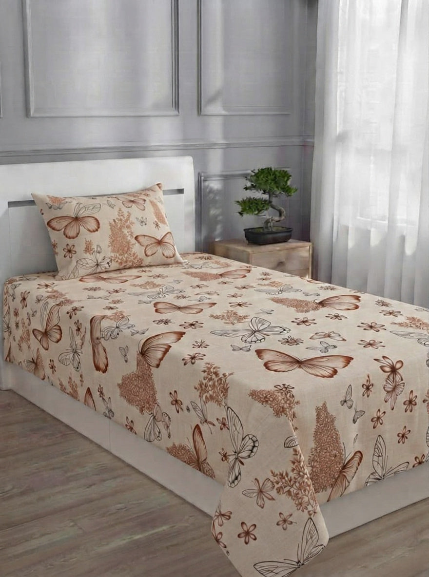 100% Pure Cotton Luxury Single Bedsheet – Soft, Breathable & Premium Quality