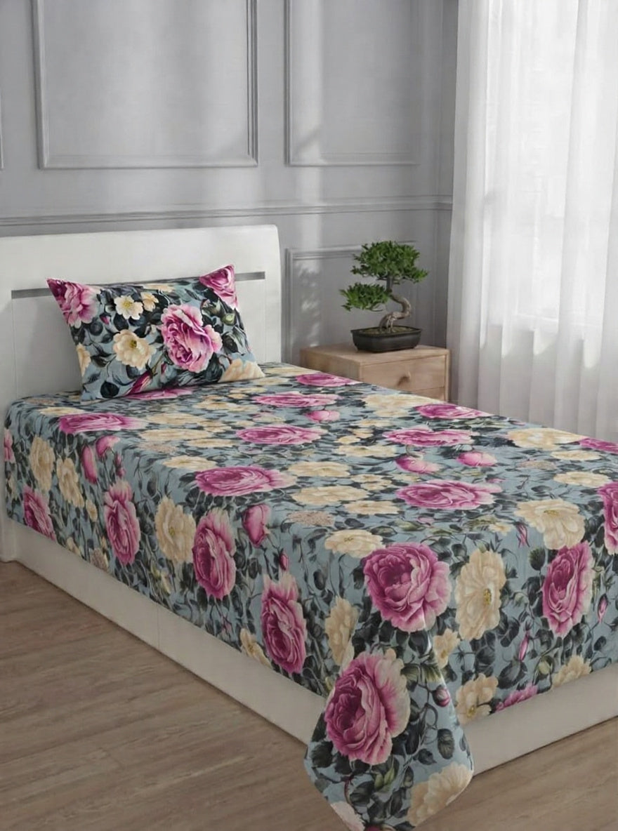 100% Pure Cotton Luxury Single Bedsheet – Soft, Breathable & Premium Quality
