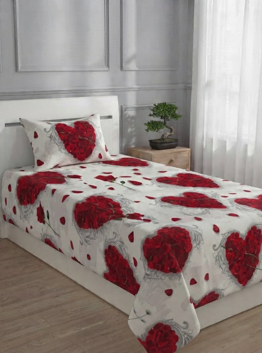 100% Pure Cotton Luxury Single Bedsheet – Soft, Breathable & Premium Quality