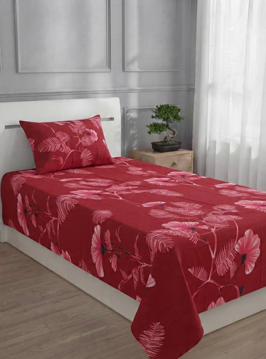 100% Pure Cotton Luxury Single Bedsheet – Soft, Breathable & Premium Quality