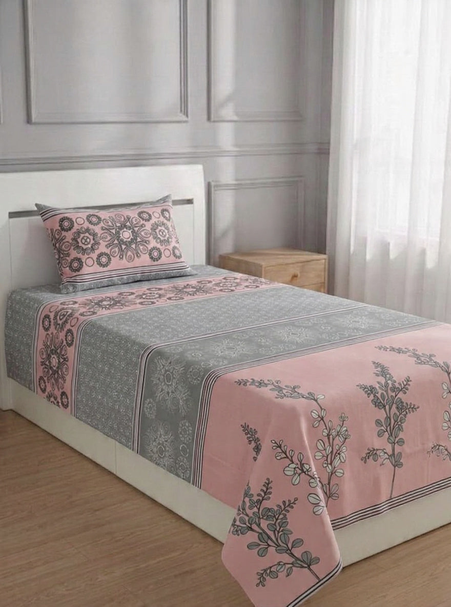 100% Pure Cotton Luxury Single Bedsheet – Soft, Breathable & Premium Quality