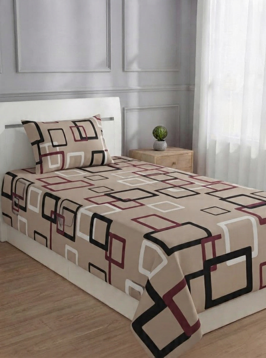 100% Pure Cotton Luxury Single Bedsheet – Soft, Breathable & Premium Quality