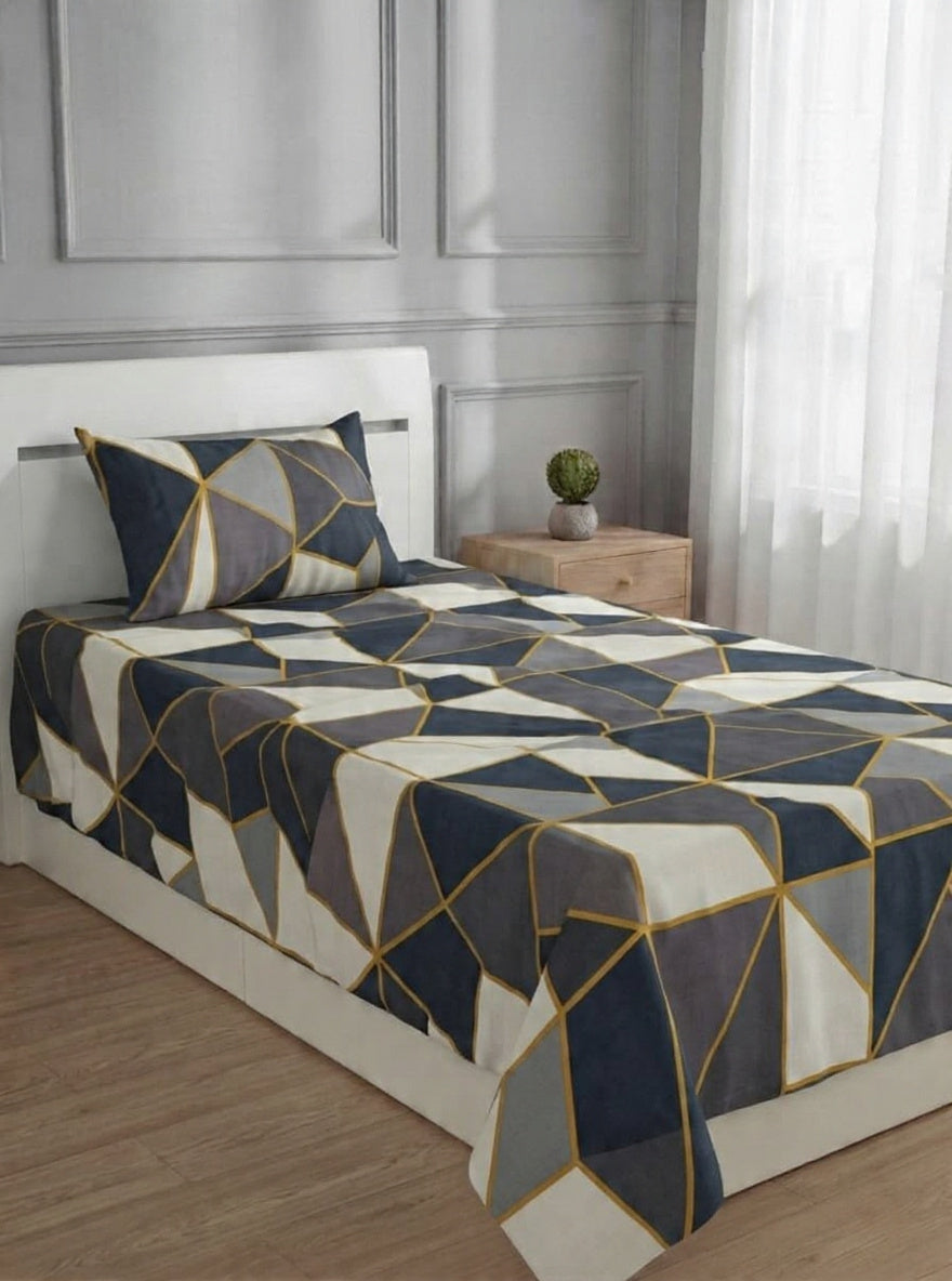 100% Pure Cotton Luxury Single Bedsheet – Soft, Breathable & Premium Quality